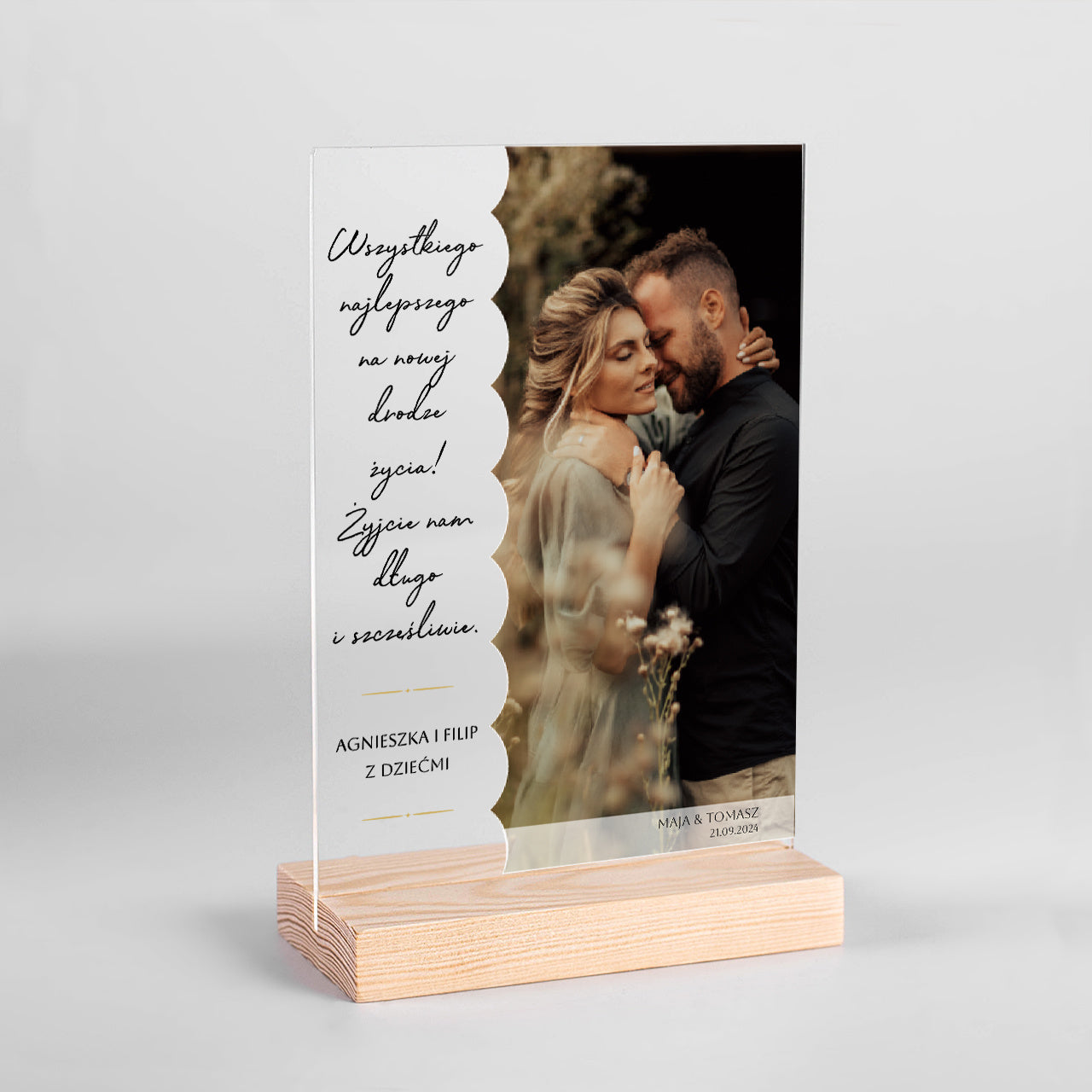 Statuetka personalizowana - pamiątka ślubna dla Pary Młodej