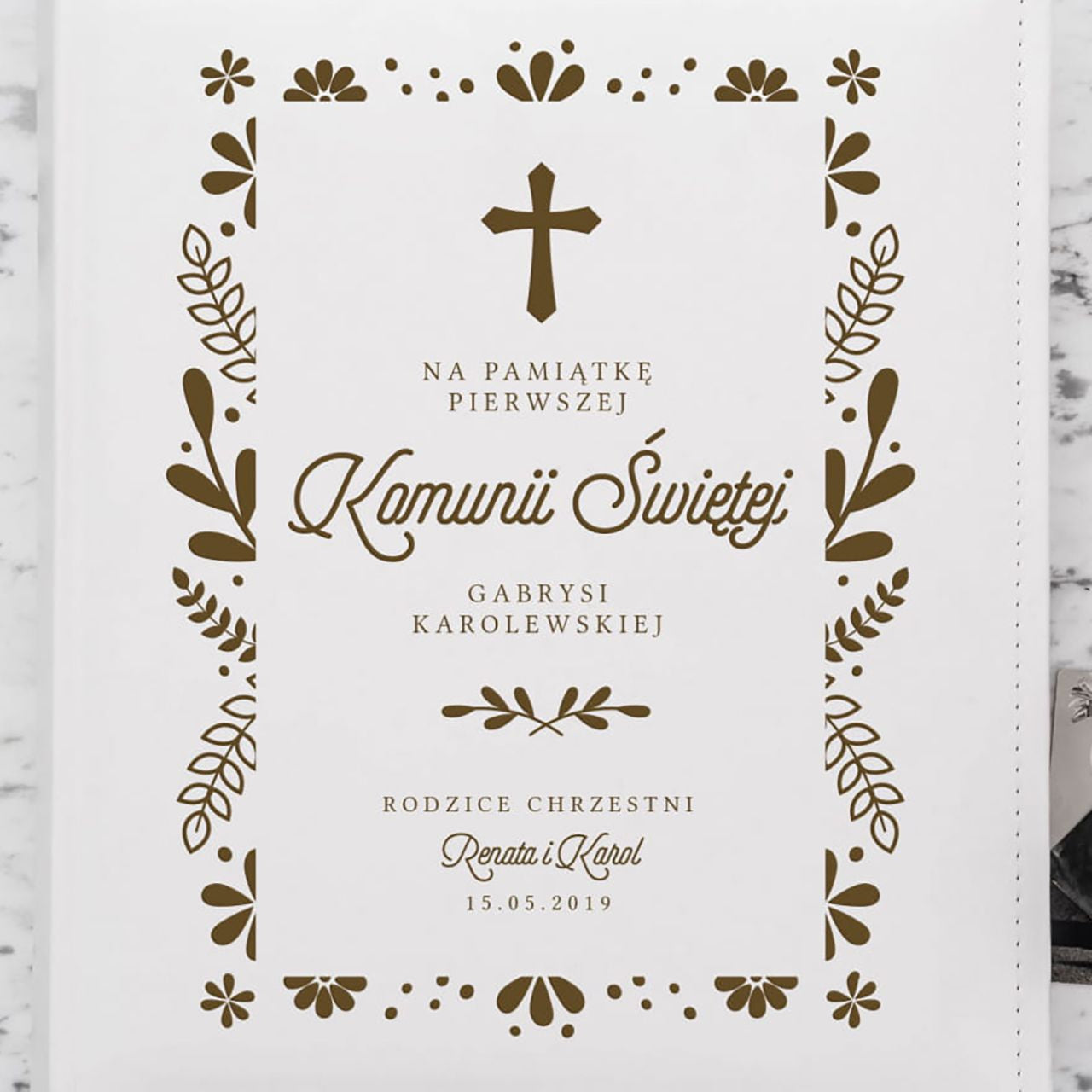 Album na zdjęcia - prezent na pierwszą komunię album komunijny pamiątka pierwszej komunii