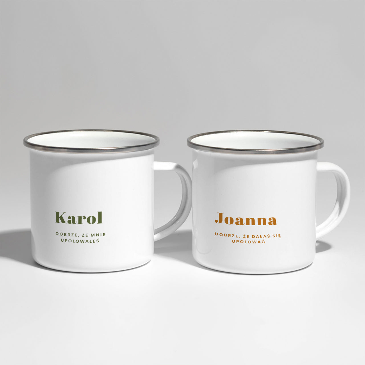 Kubki personalizowane dla pary - jeleń i łania