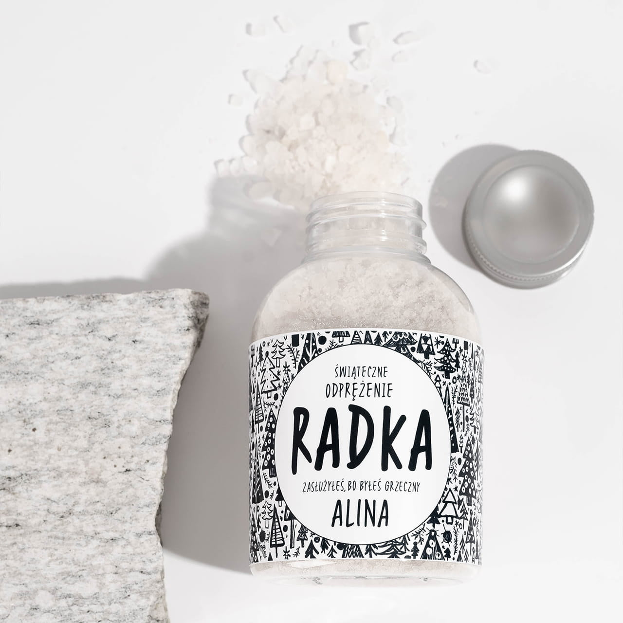 Personalizowana sól do kąpieli - upominek świąteczny dla chłopaka