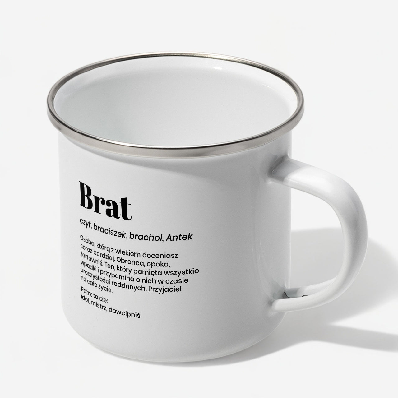 Kubek emaliowany - prezent dla brata