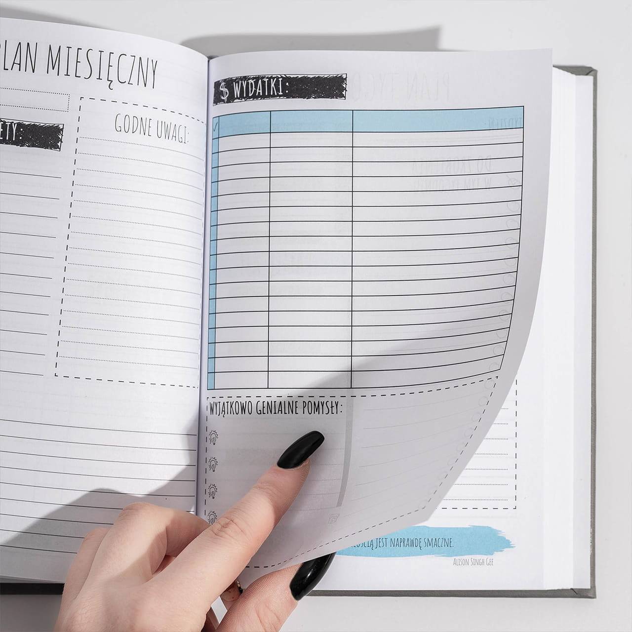 Szary planner na prezent dla nauczyciela matematyki - Wzór na ocenianie