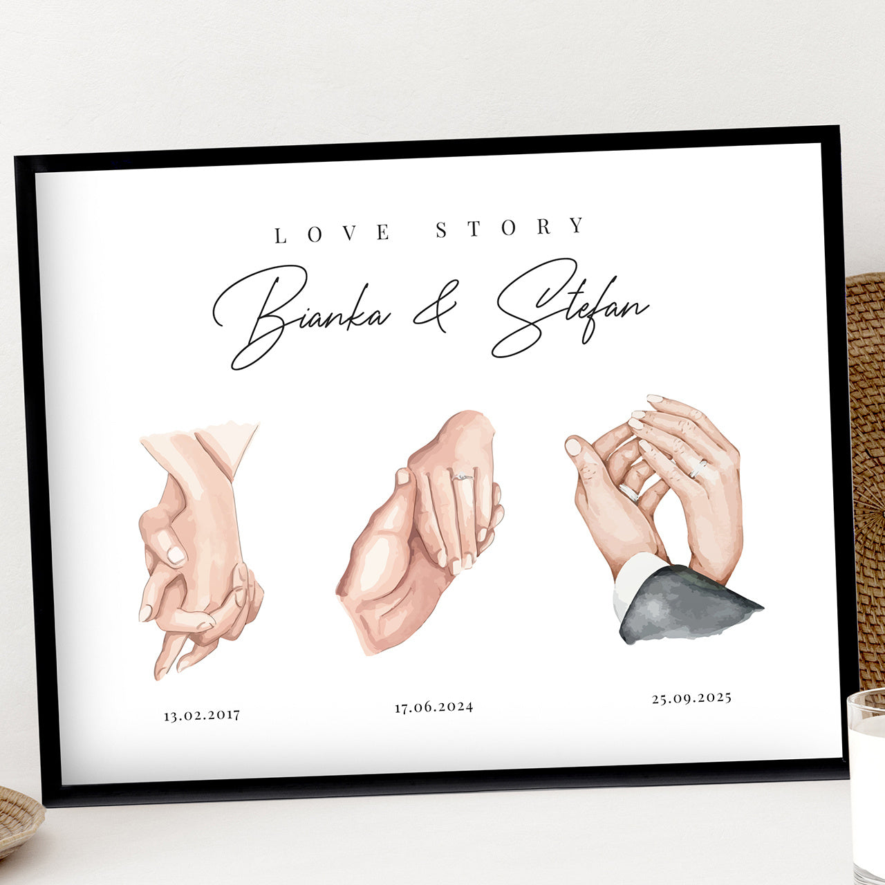 Plakat dla młodej pary - Love Story