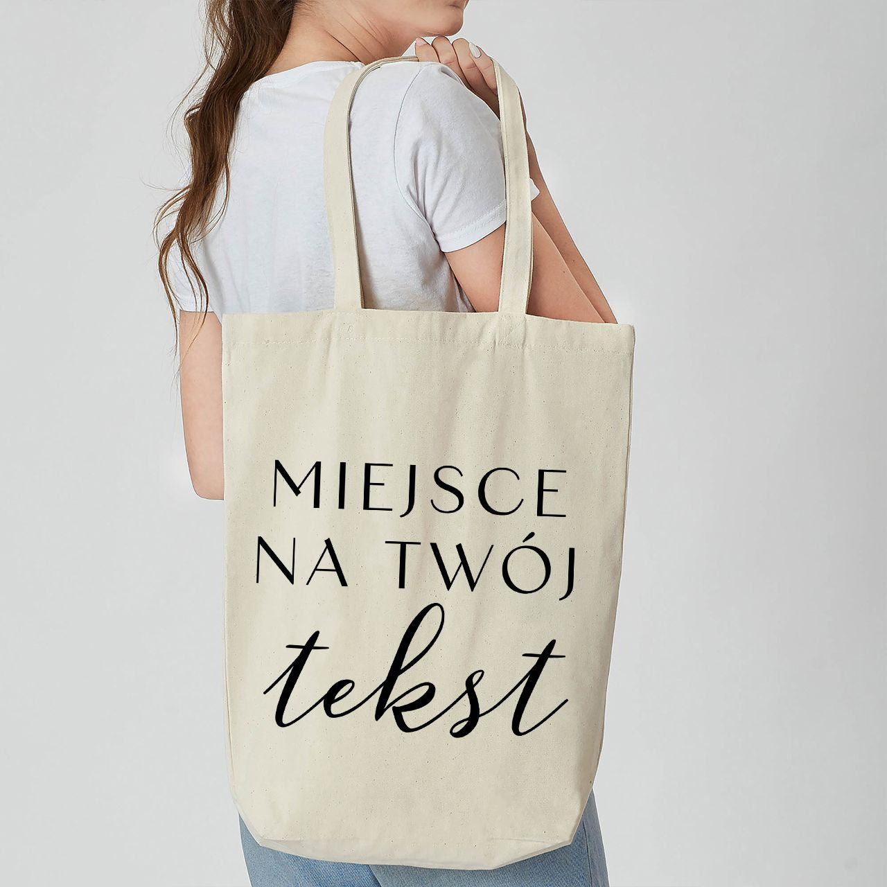 Personalizowana torba na zakupy z własnym nadrukiem