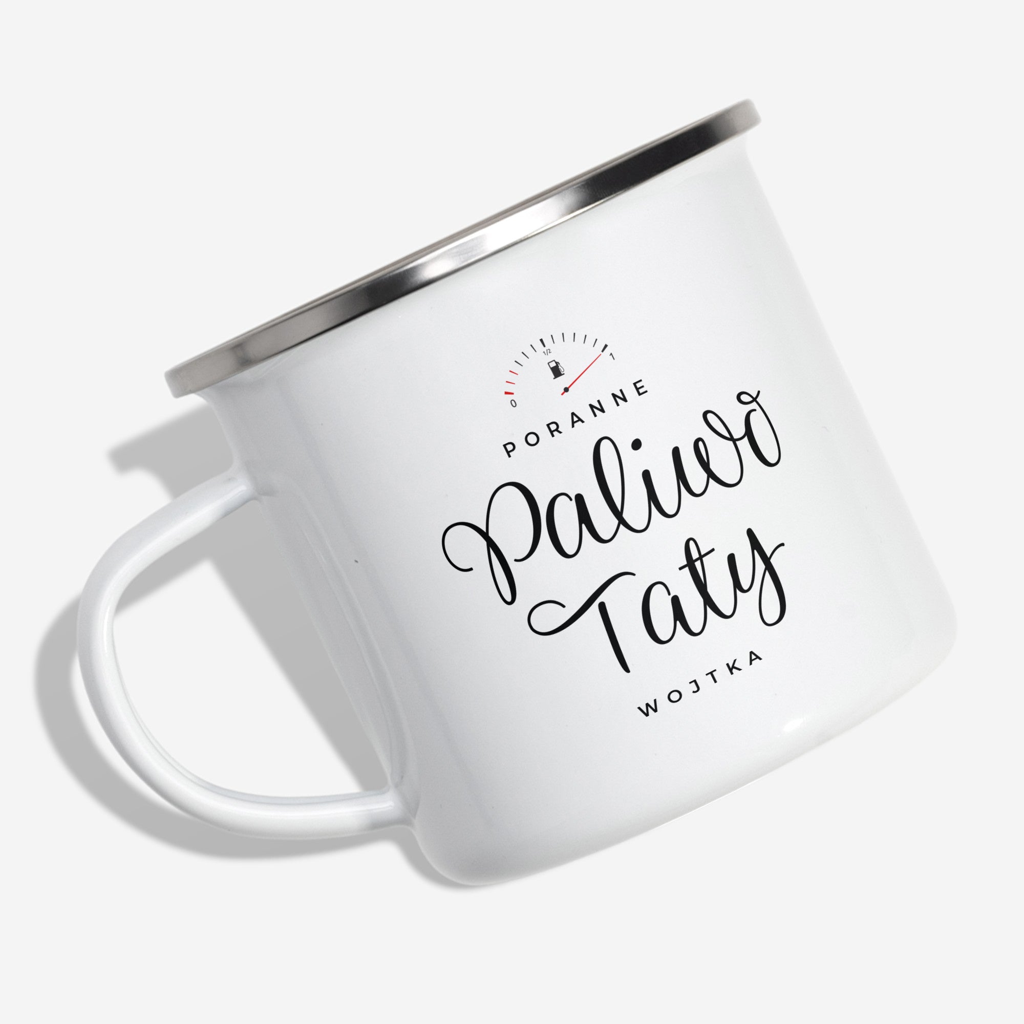 Kubek emaliowany dla taty - śmieszny prezent dla taty prezent na dzień taty personalizowany kubek