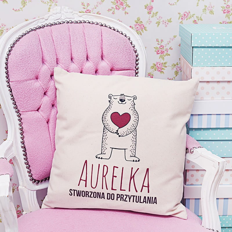 Personalizowana poduszka Miś prezent dla ukochanego poduszka z misiem prezent dla chłopaka