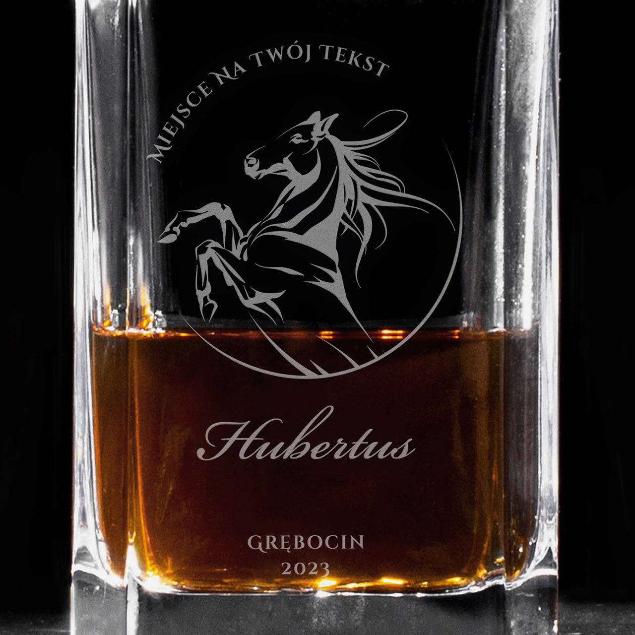 Elegancka karafka do alkoholu - Hubertus - prezent dla jeźdźca