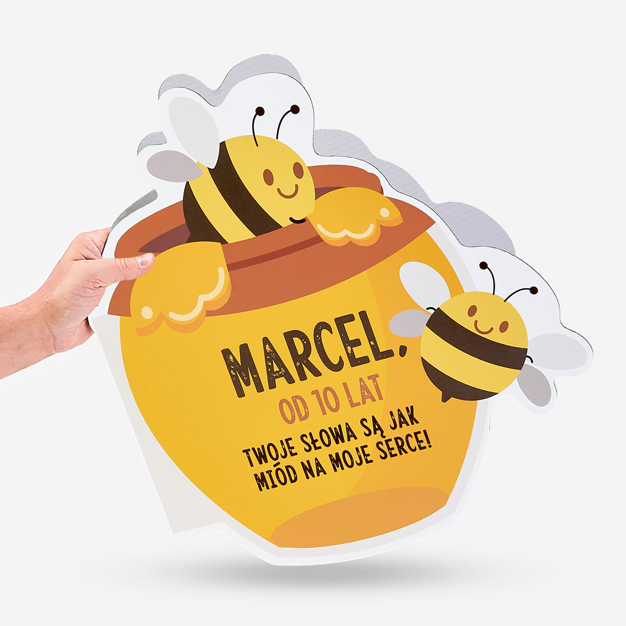 Personalizowana kartka xxl - miód na moje serce
