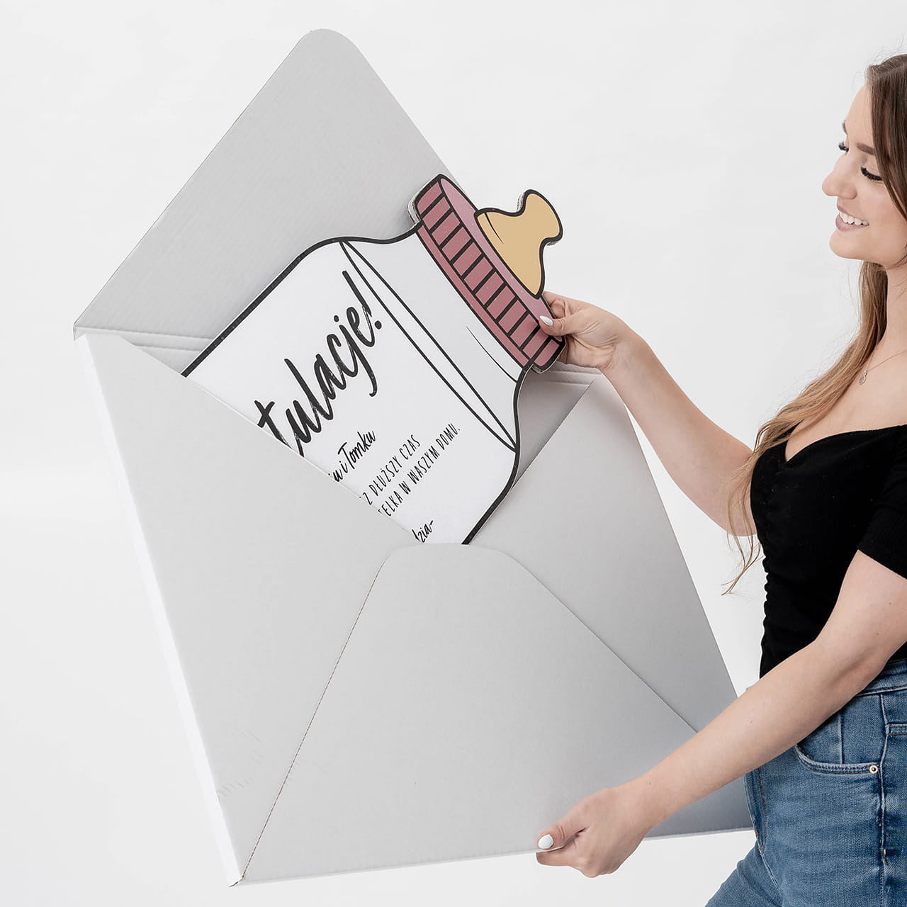 Personalizowana kartka xxl - prezent na narodziny córki