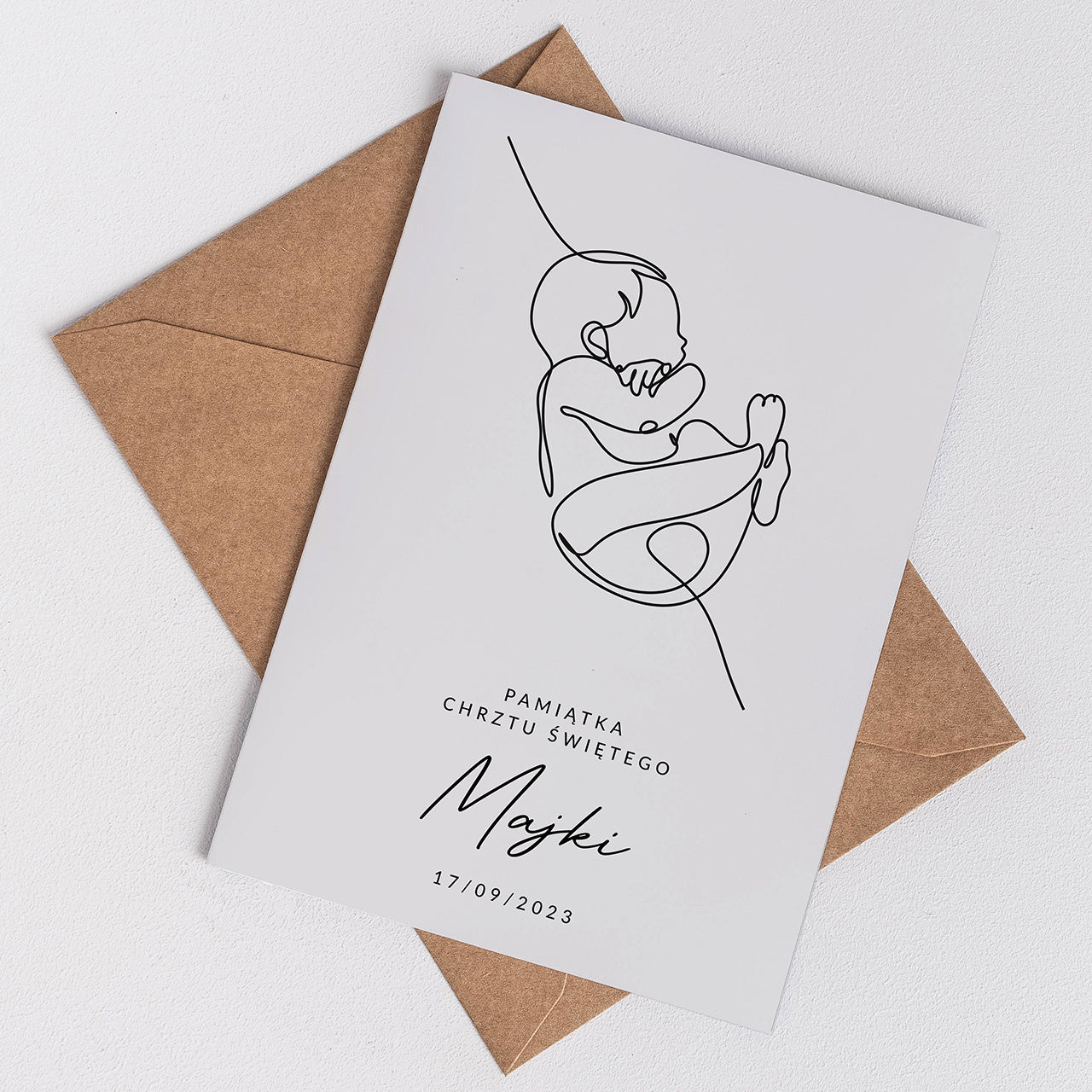 Personalizowana kartka na chrzest święty