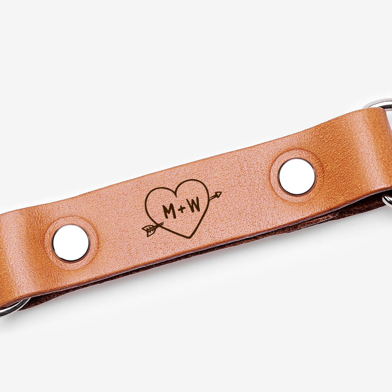 Breloczek walentynkowy ze skóry naturalnej - personalizowany breloczek personalizowany personalizowany prezent