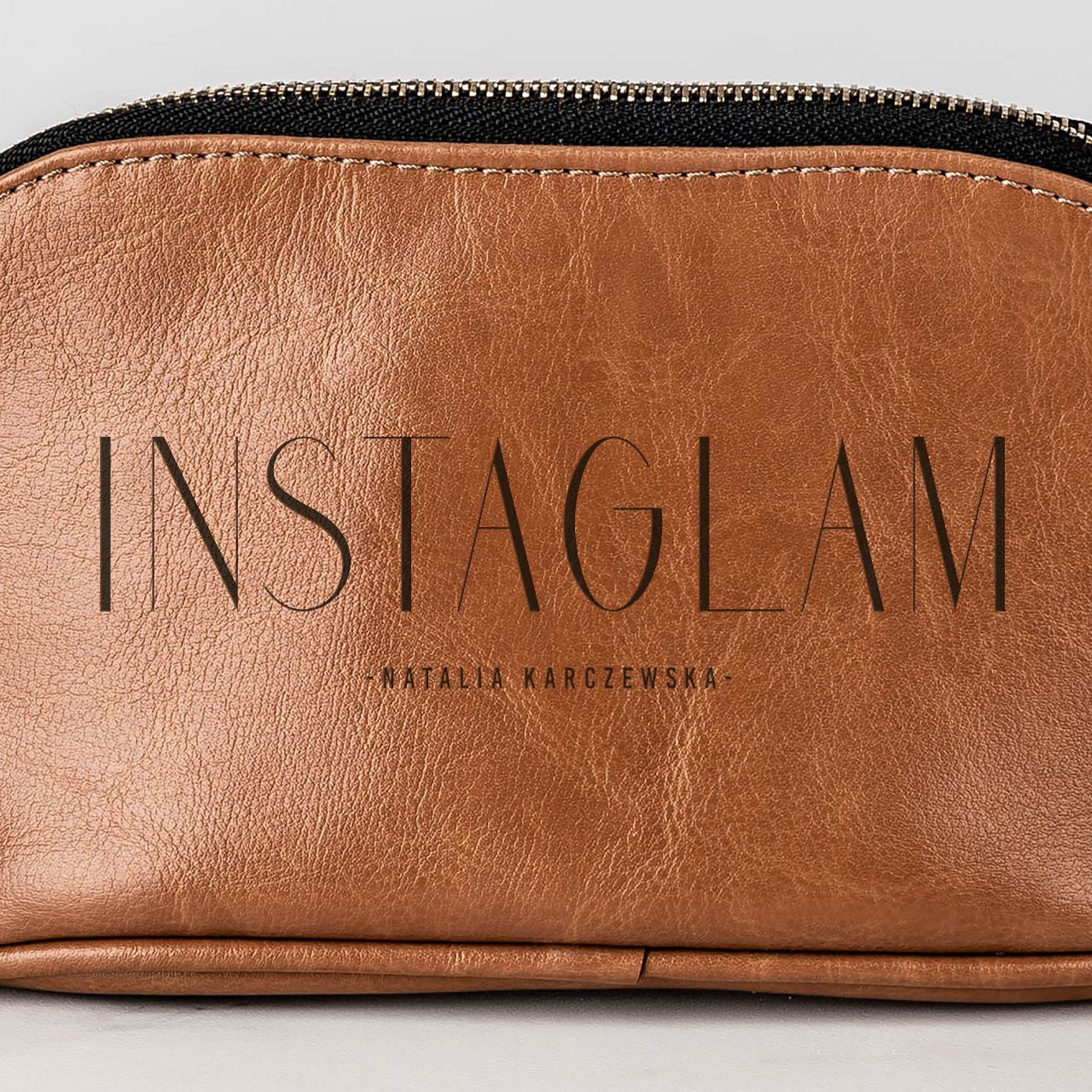 Kosmetyczka skórzana - Instaglam - prezent dla influencerki