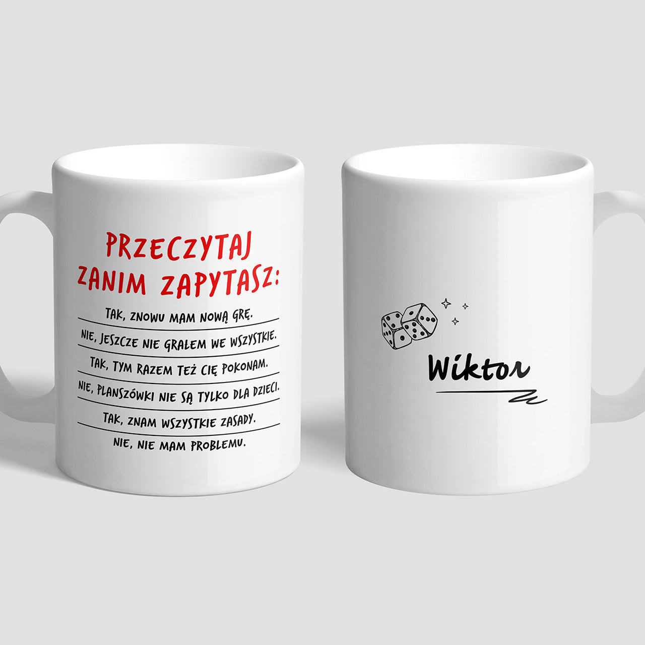 Kubek dla miłośnika planszówek - Zanim Zapytasz