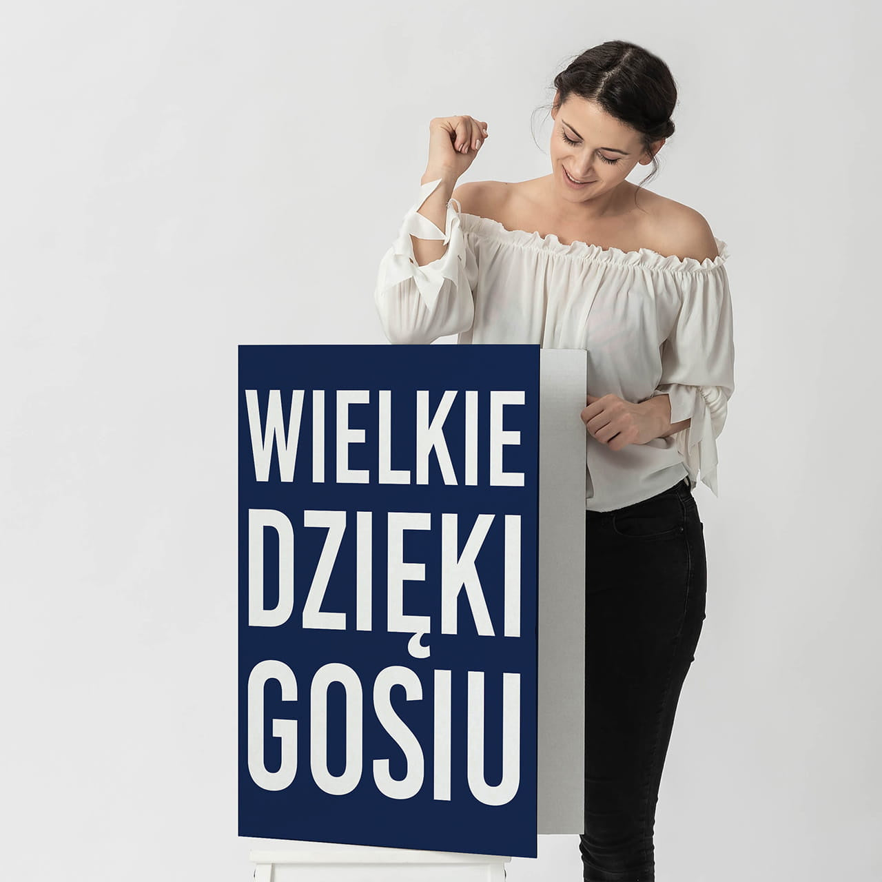 Kartka XXL z podziękowaniem - prezent na podziękowanie prezent podziękowanie kartka na podziękowanie