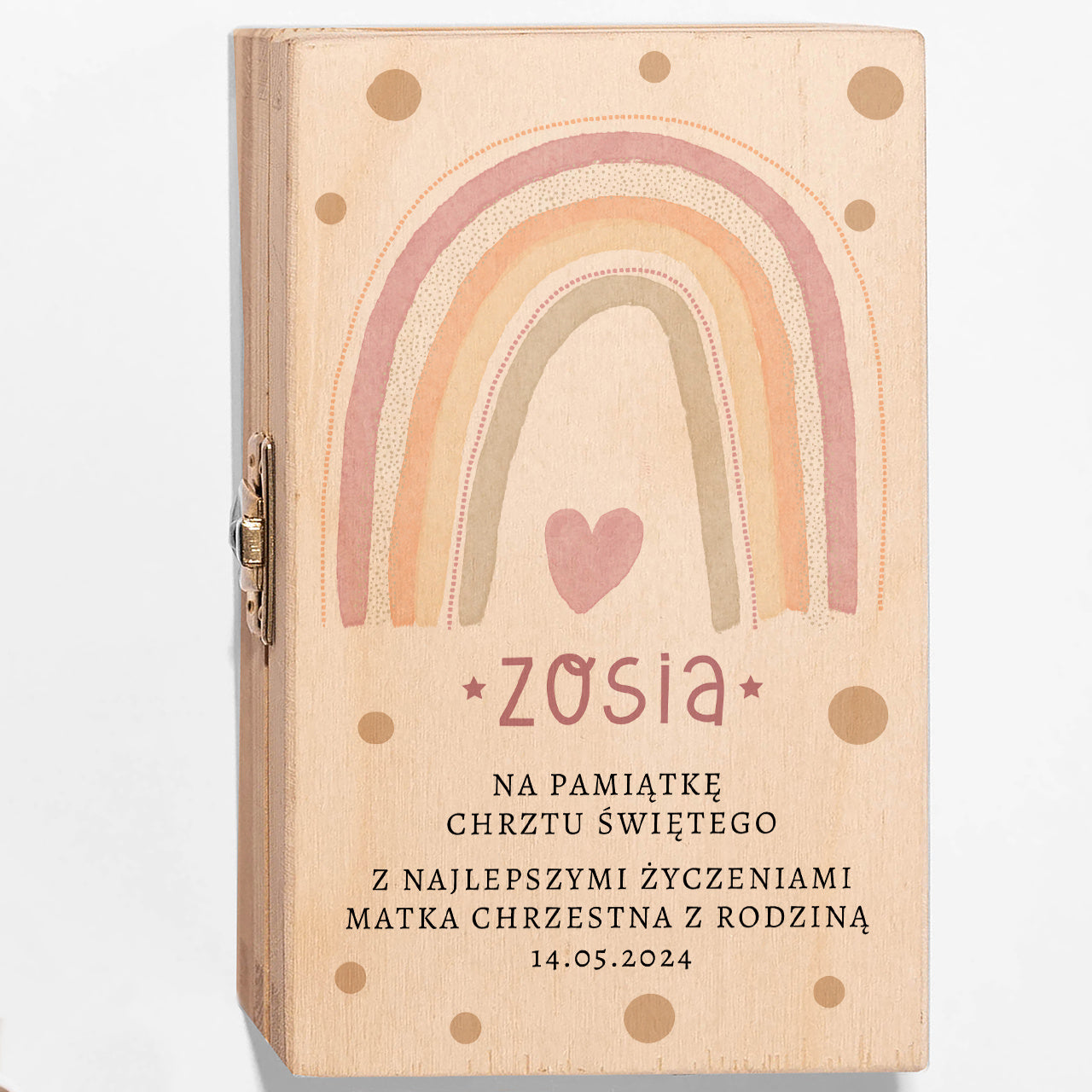 Personalizowana szkatułka - prezent na chrzest dla dziewczynki