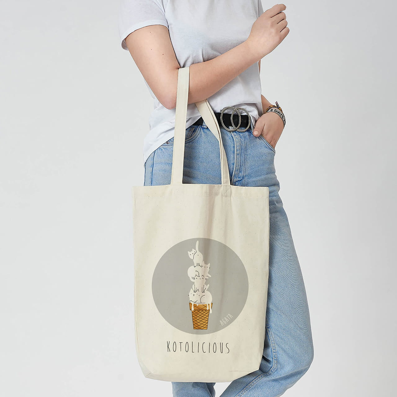 Torba z nadrukiem - prezent dla miłośnika kotów torba z kotem torba personalizowana prezent dla kociary