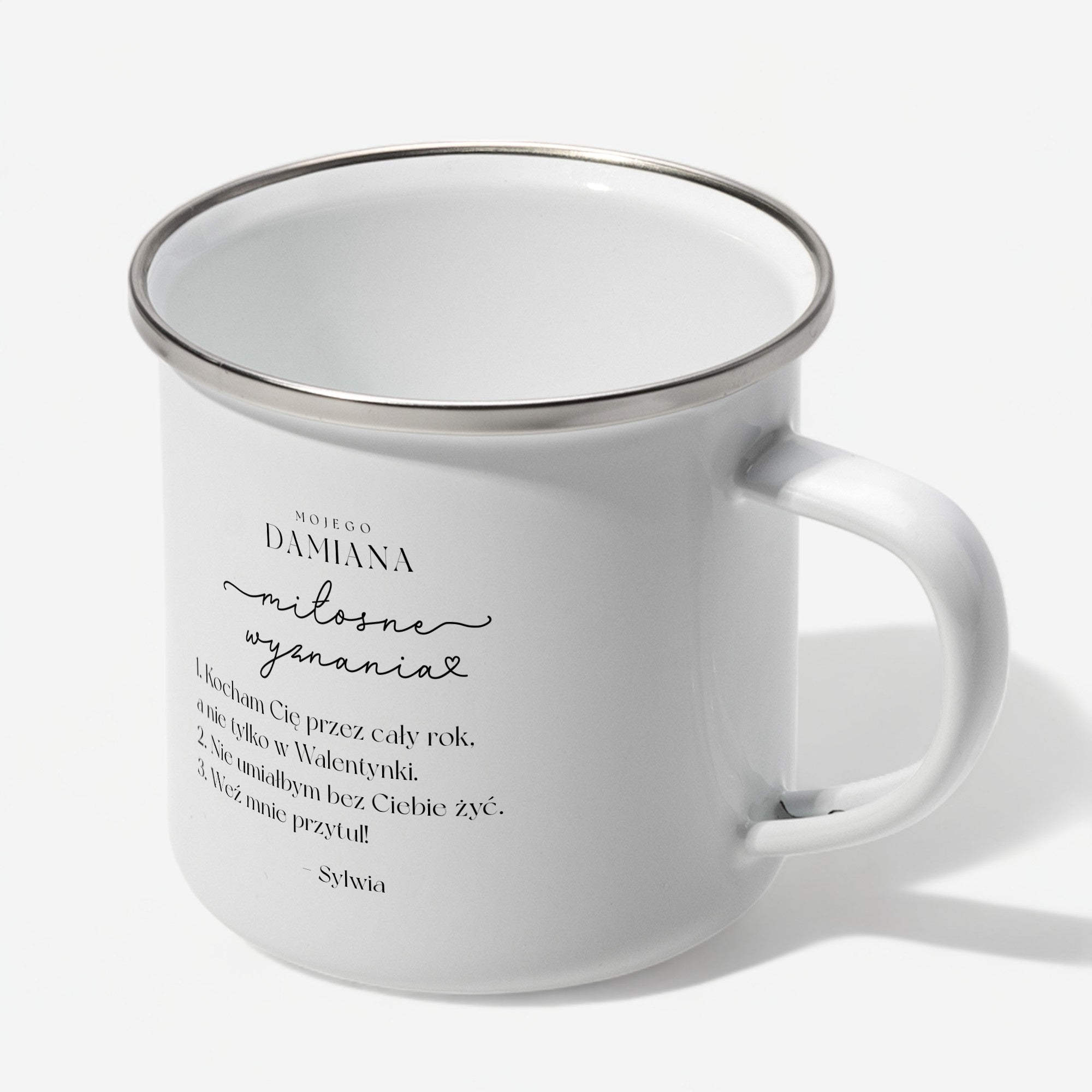Personalizowany kubek walentynkowy - Miłosne Wyznania