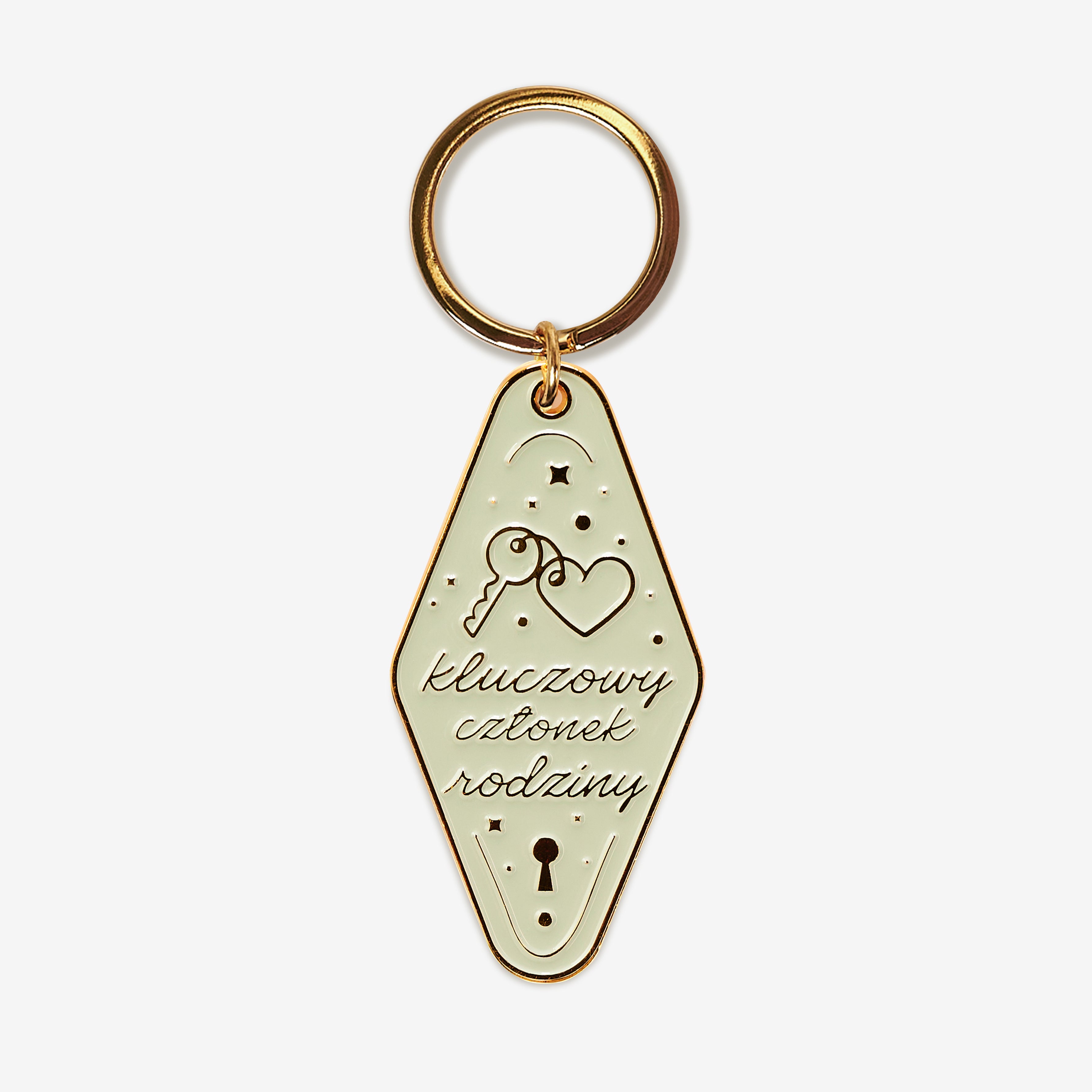 Metalowy brelok na prezent - Kluczowy członek rodziny