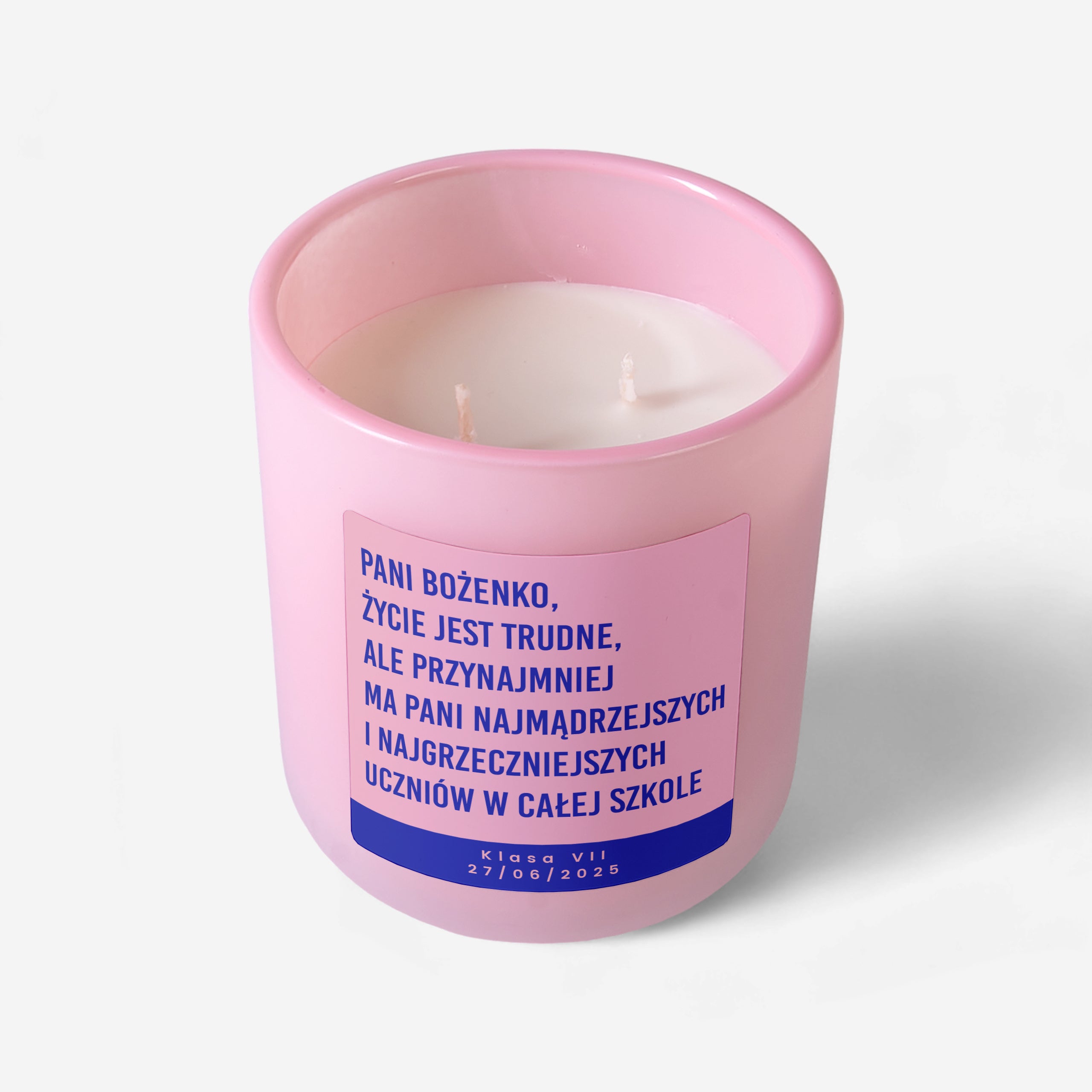 Personalizowana świeca - śmieszny prezent dla nauczyciela świeca zapachowa świeczka personalizowana