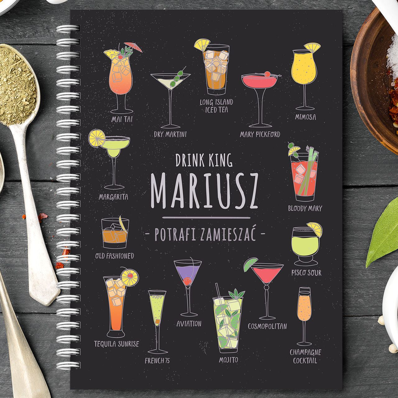 Personalizowany przepiśnik dla barmana - przepisy na drinki