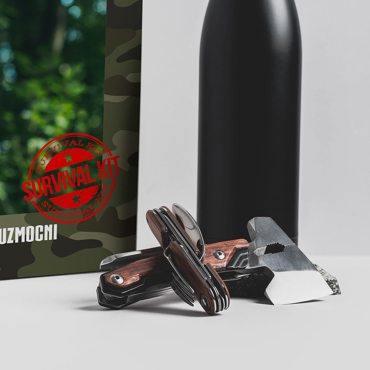 Zestaw do survivalu dla faceta