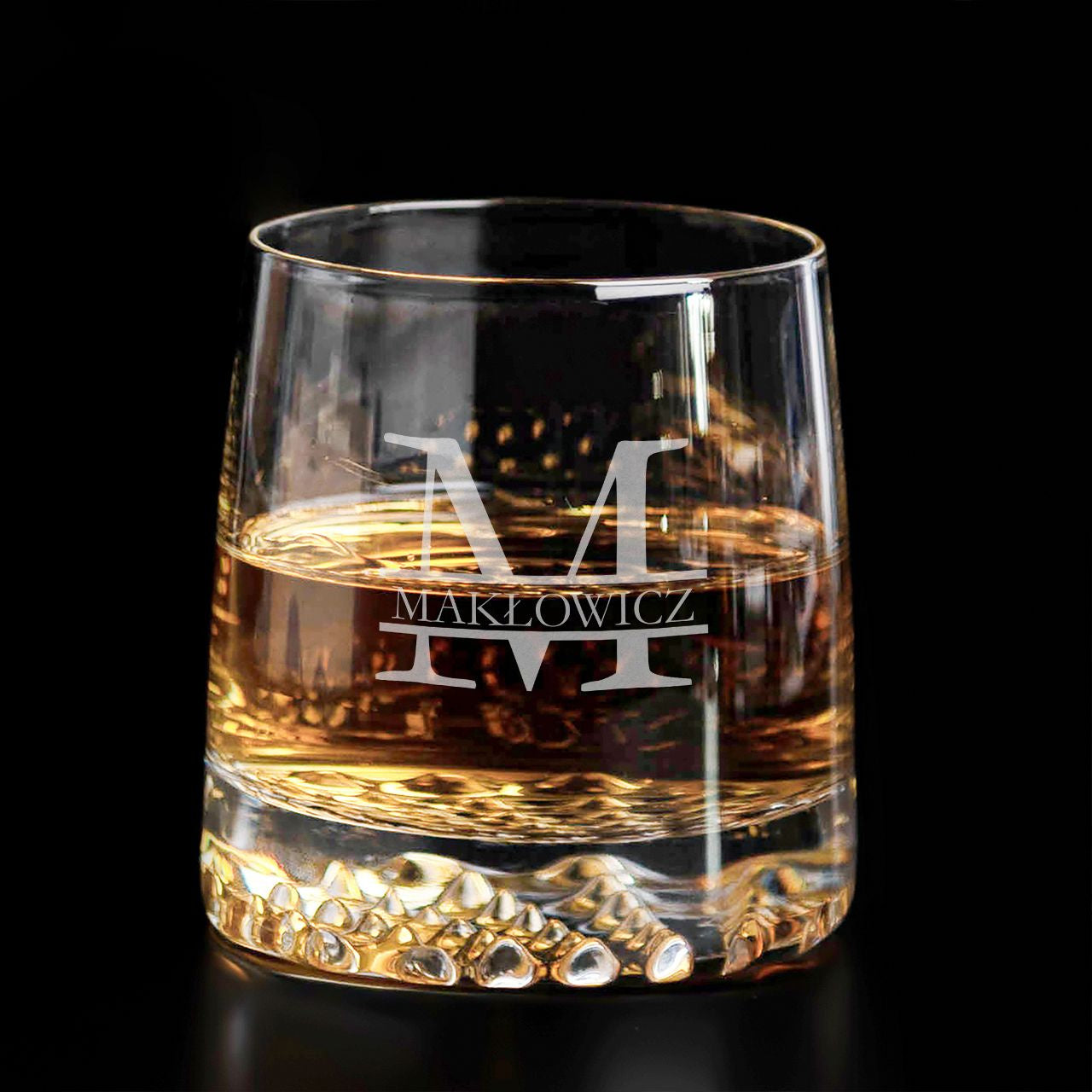 Grawerowana szklana do whisky - elegancki prezent