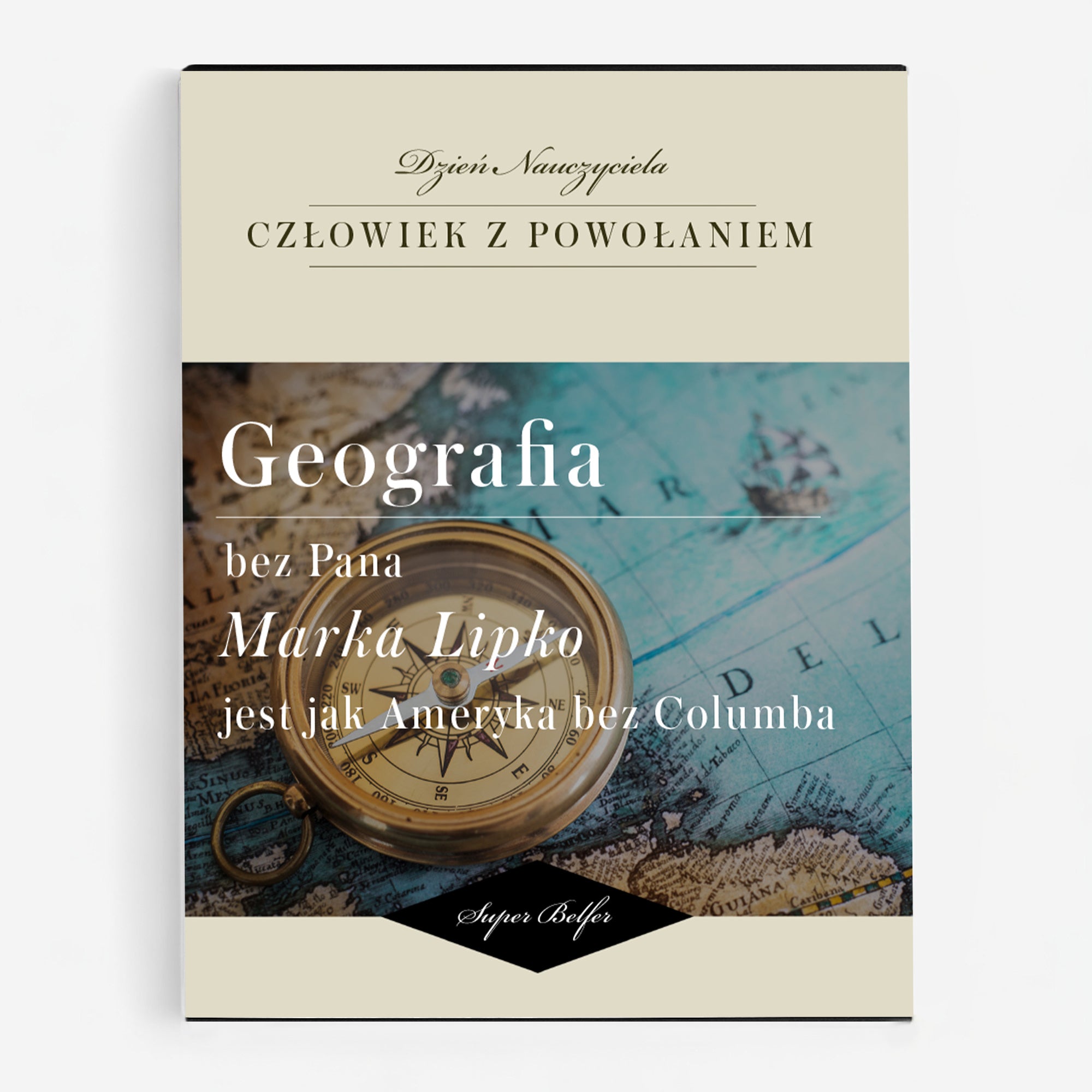Czekoladki personalizowane na prezent dla nauczyciela geografii czekoladki belgijskie