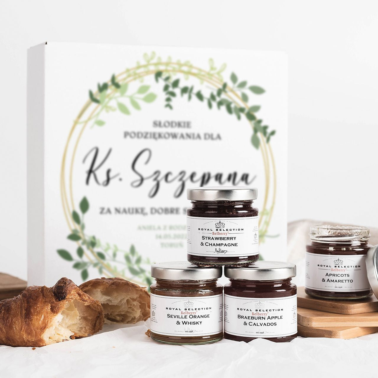 Zestaw konfitur dla księdza na podziękowanie komunijne