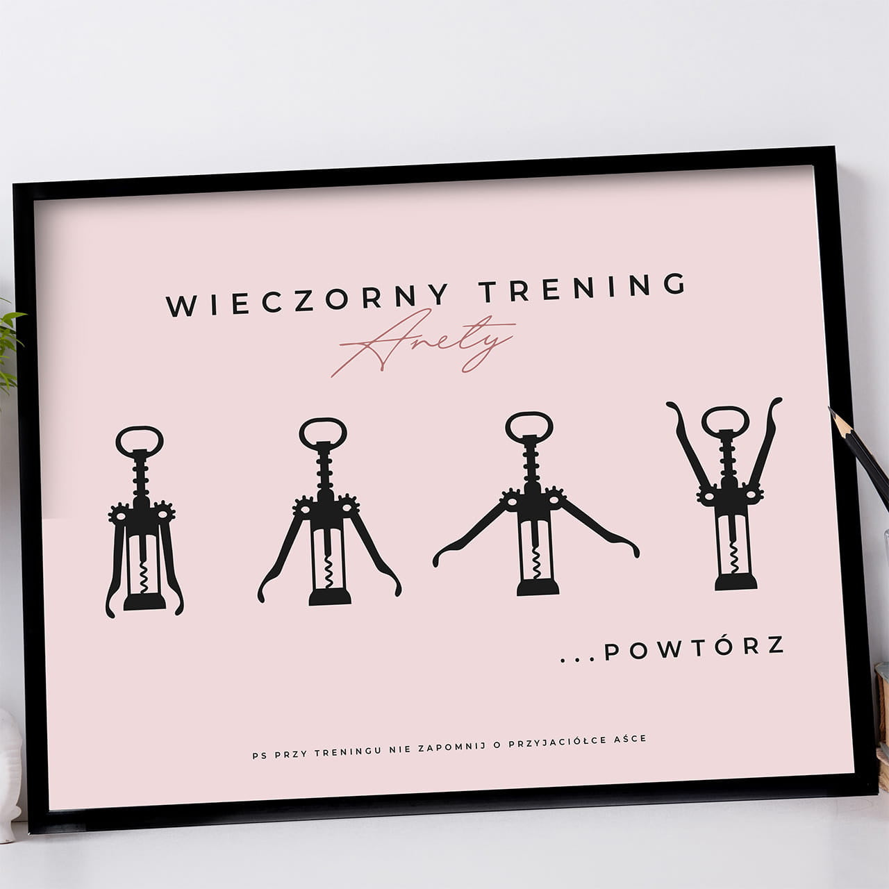 Śmieszny pkakat dla przyjaciółki - trening