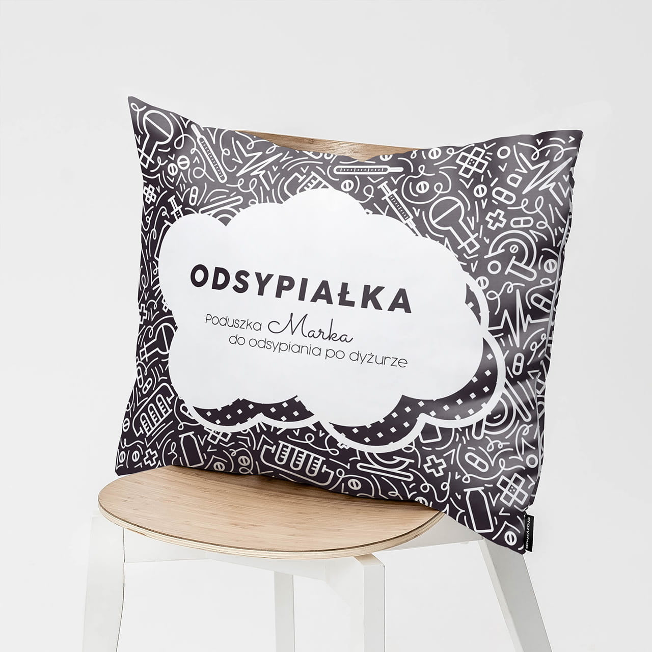 Duża poduszka personalizowana na prezent dla ratownika medycznego poduszka na prezent prezent dla medyka