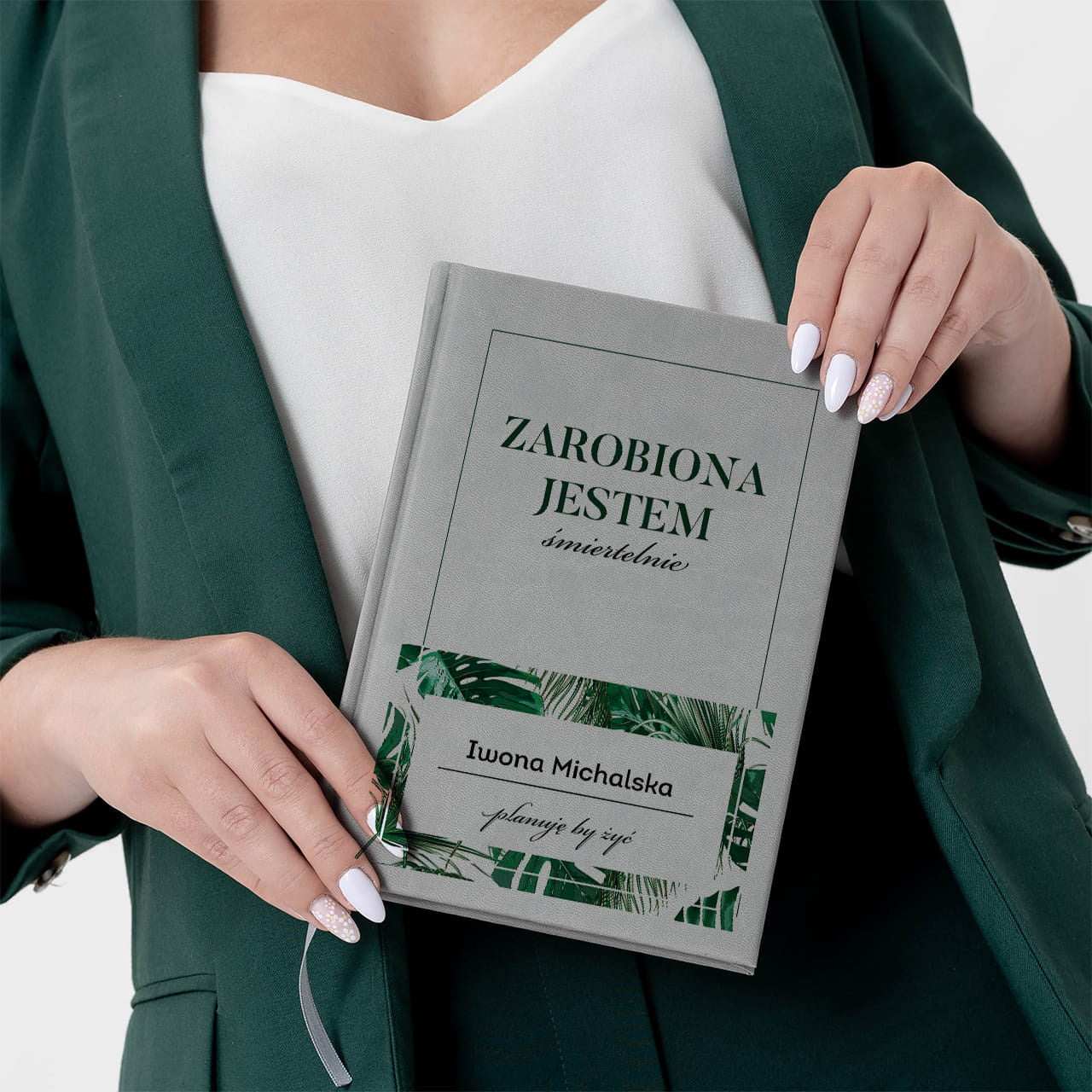 Szary planner personalizowany - prezent dla koleżanki z pracy