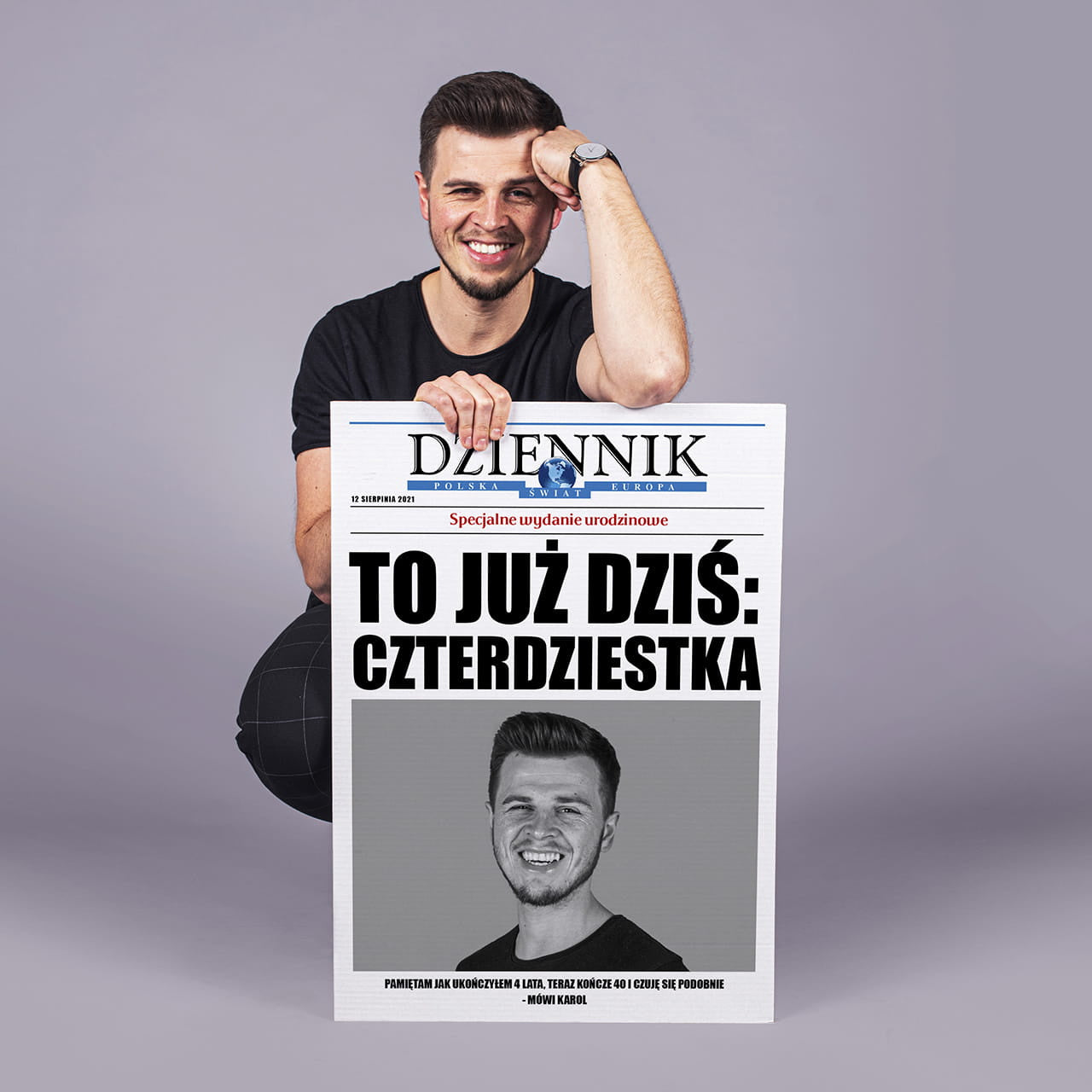 Kartka na 40 dla niego - To Już Dziś - kartka XXL