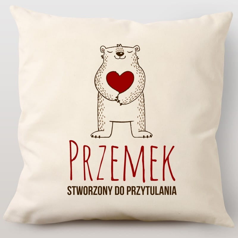 Personalizowana poduszka Miś prezent dla ukochanego poduszka z misiem prezent dla chłopaka