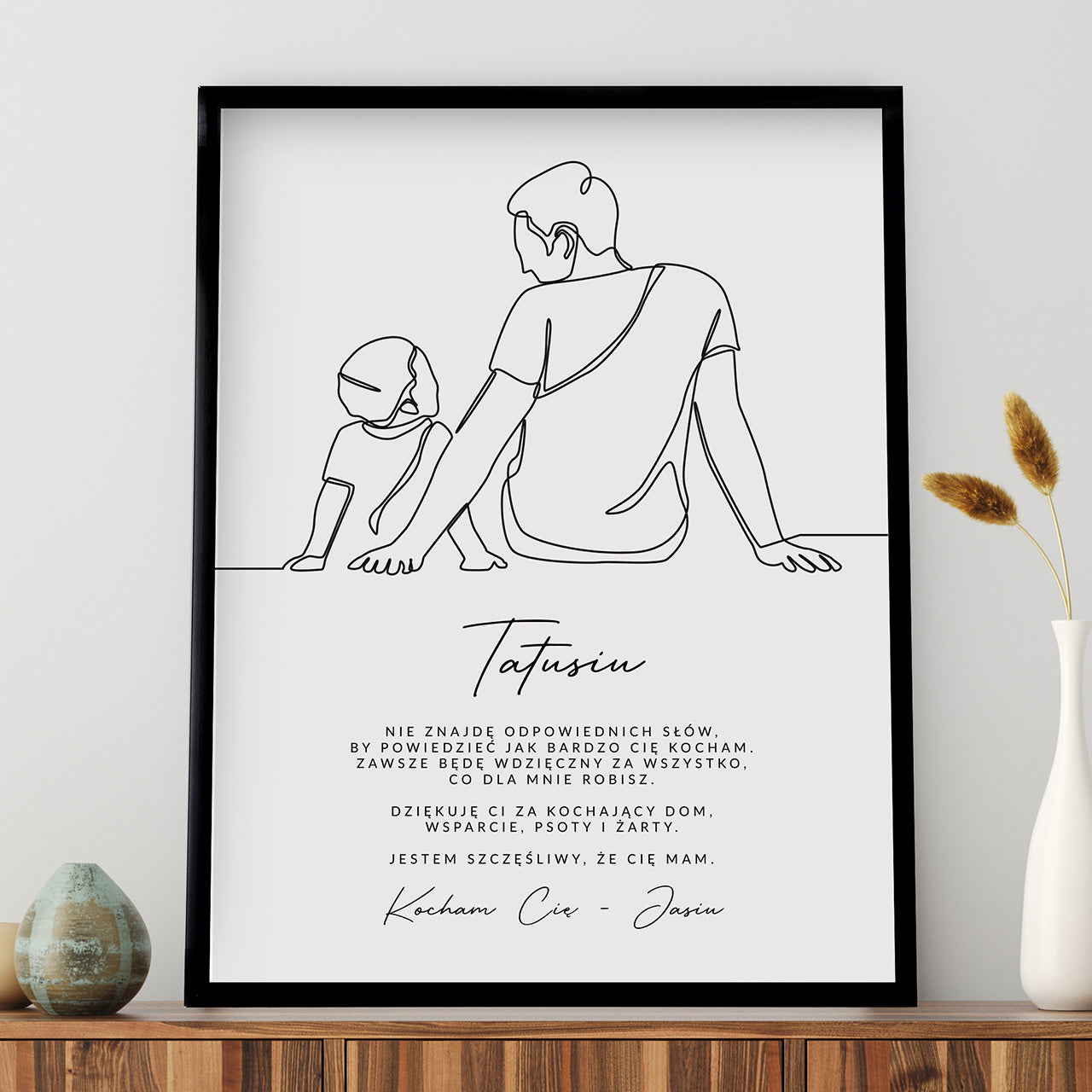 Personalizowany plakat na Dzień Taty od syna plakat dla taty prezent na dzień ojca