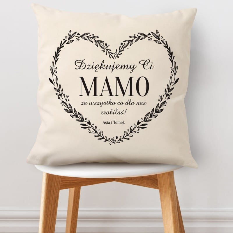 Personalizowana poduszka na podziękowanie dla mamy prezent dla mamy prezent na dzień mamy