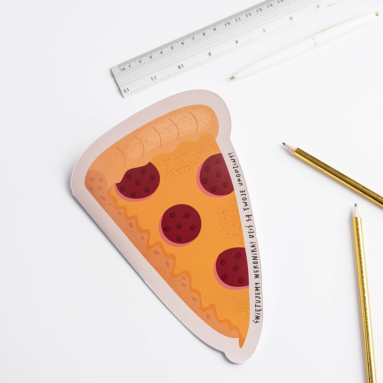 Oryginalna kartka urodzinowa dla miłośnika pizzy kartka personalizowana upominek dla niego