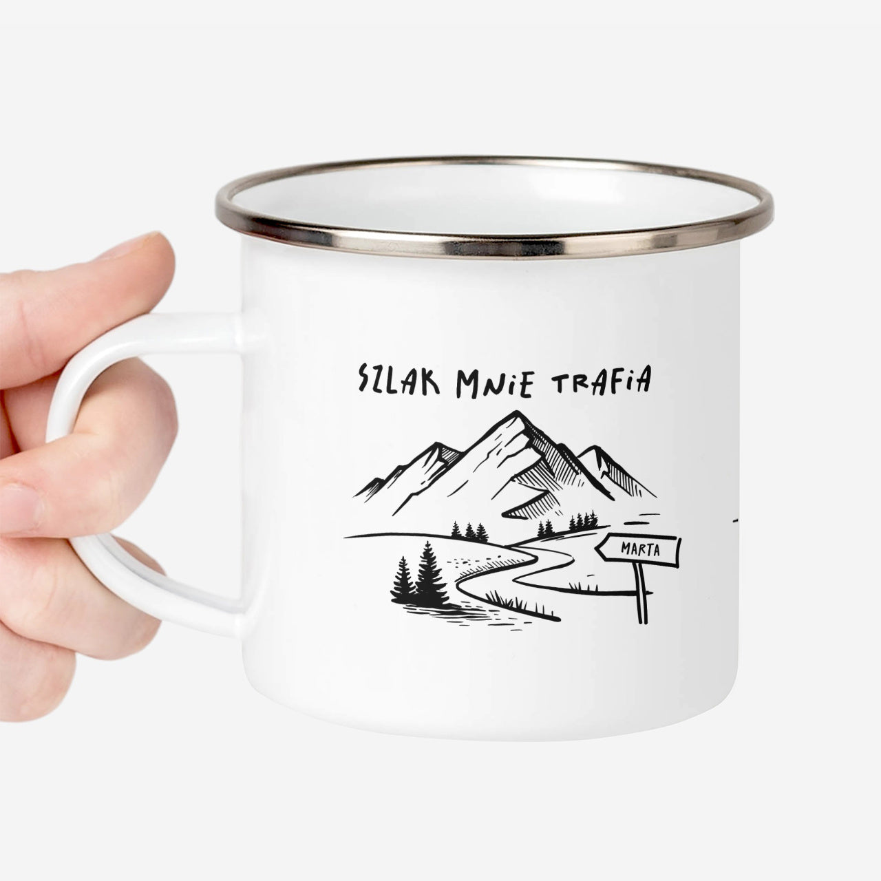 Śmieszny kubek dla miłośnika gór - personalizowany