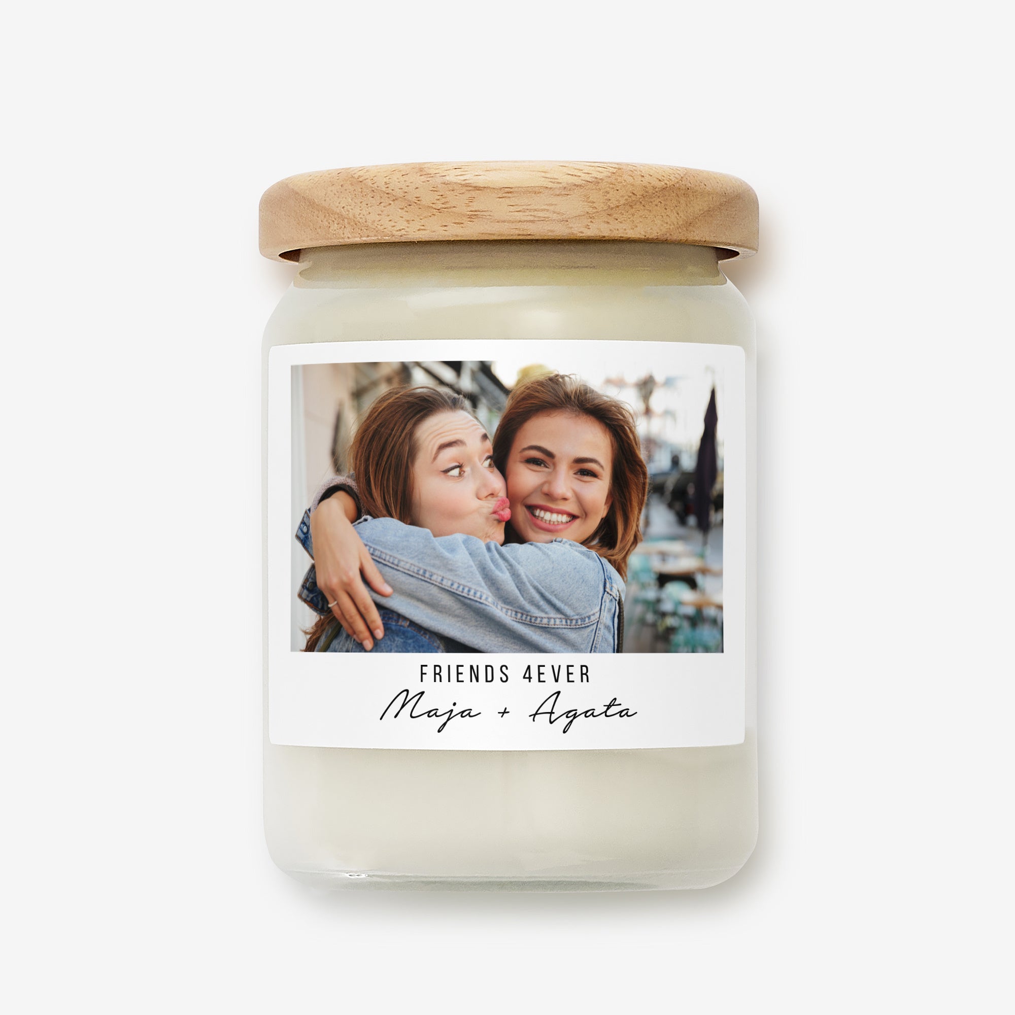 Świeca dla przyjaciółki - Friends 4ever personalizowana świeca prezent dla przyjaciółki świeca z nadrukiem
