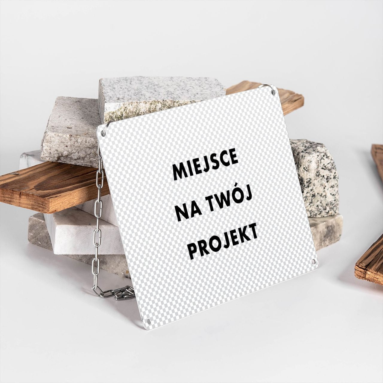 Metalowa tabliczka do powieszenia - Twój projekt