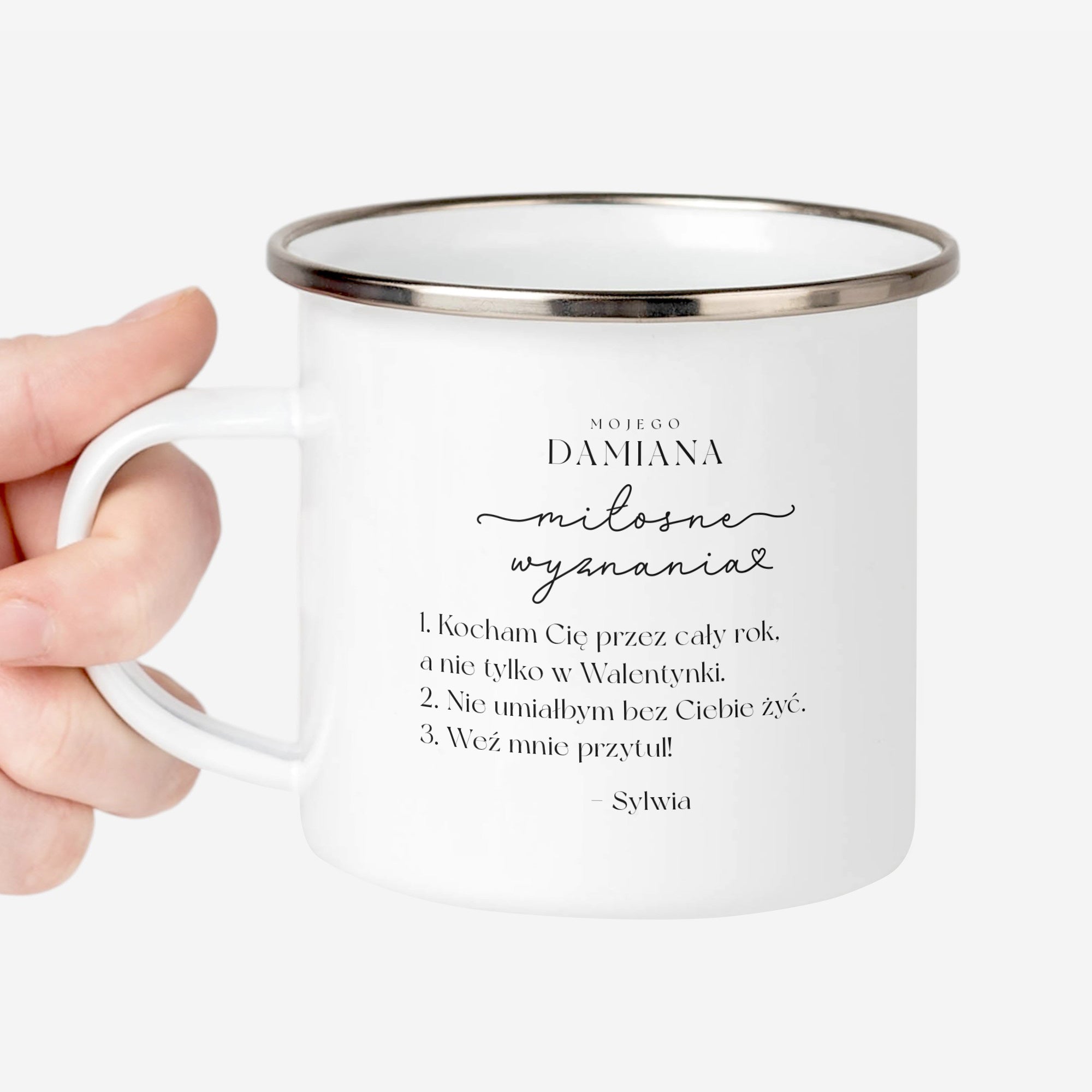 Personalizowany kubek walentynkowy - Miłosne Wyznania