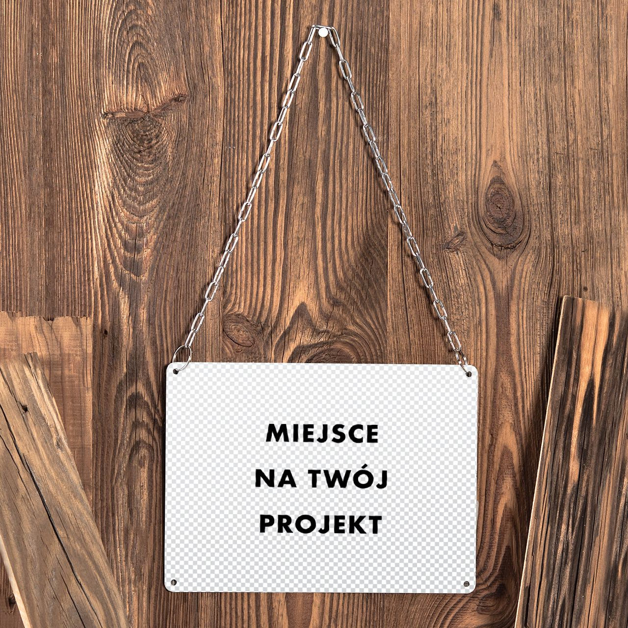 Metalowa tabliczka do powieszenia - Twój projekt