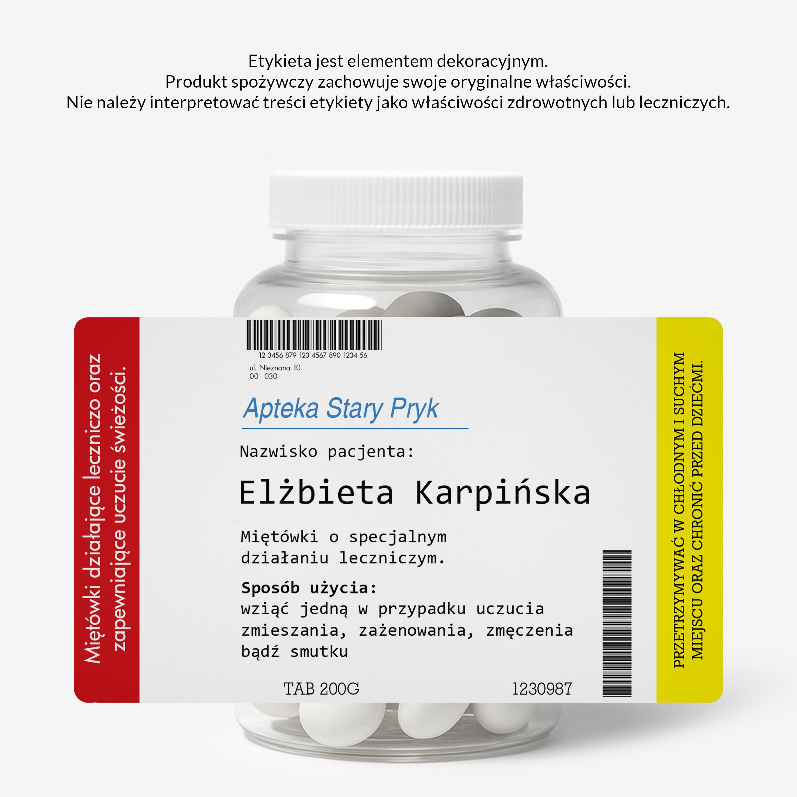 Personalizowane miętówki - śmieszny prezent urodzinowy prezent dla pielęgniarki upominek dla pielęgniarki