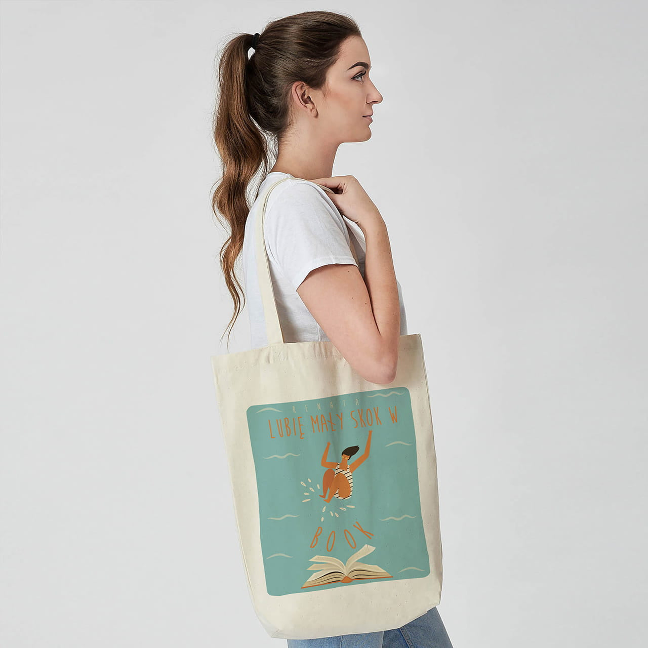 Personalizowana torba dla mola książkowego prezent dla mola książkowego torba z nadrukiem torba personalizowana