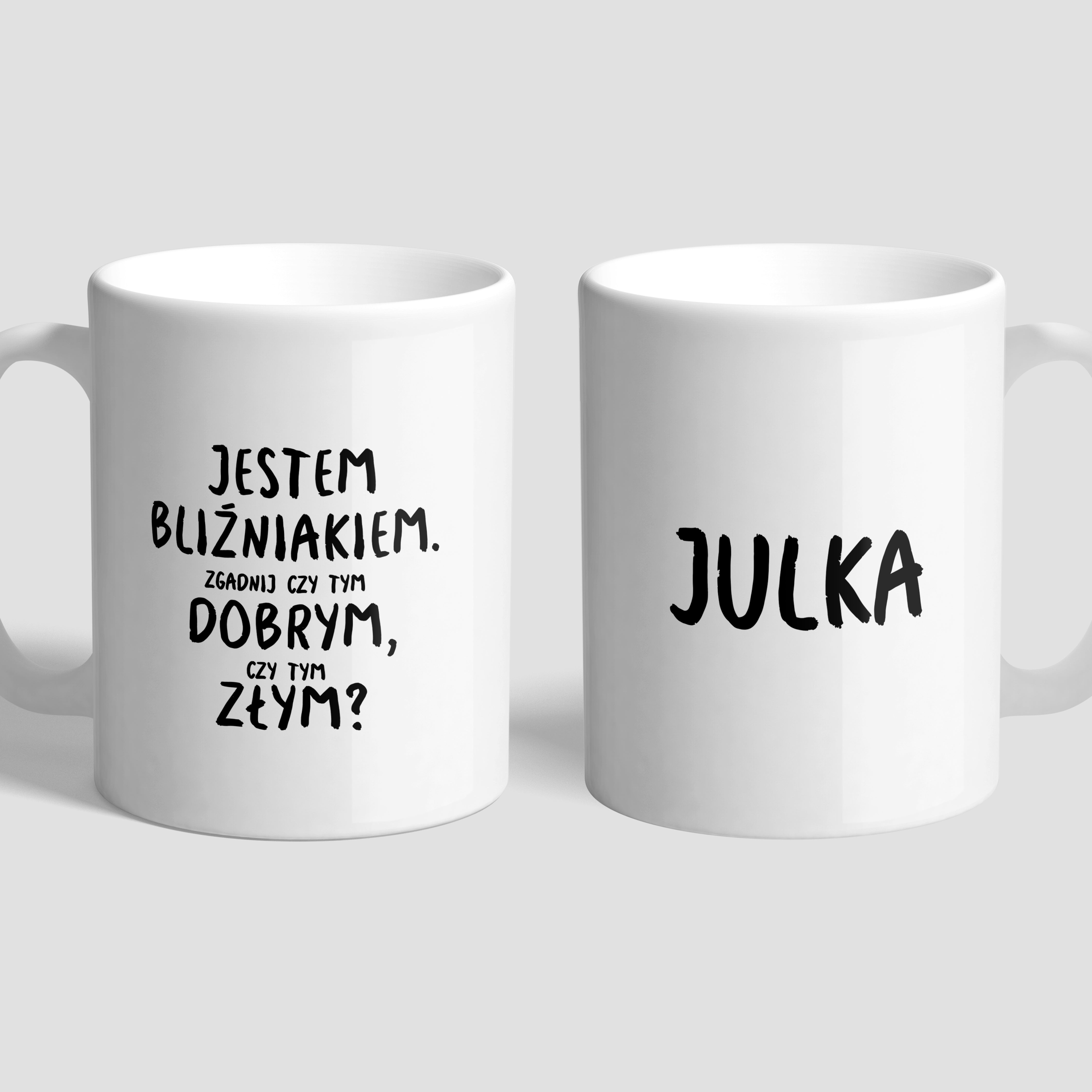 Personalizowany kubek - śmieszny prezent dla bliźniaka