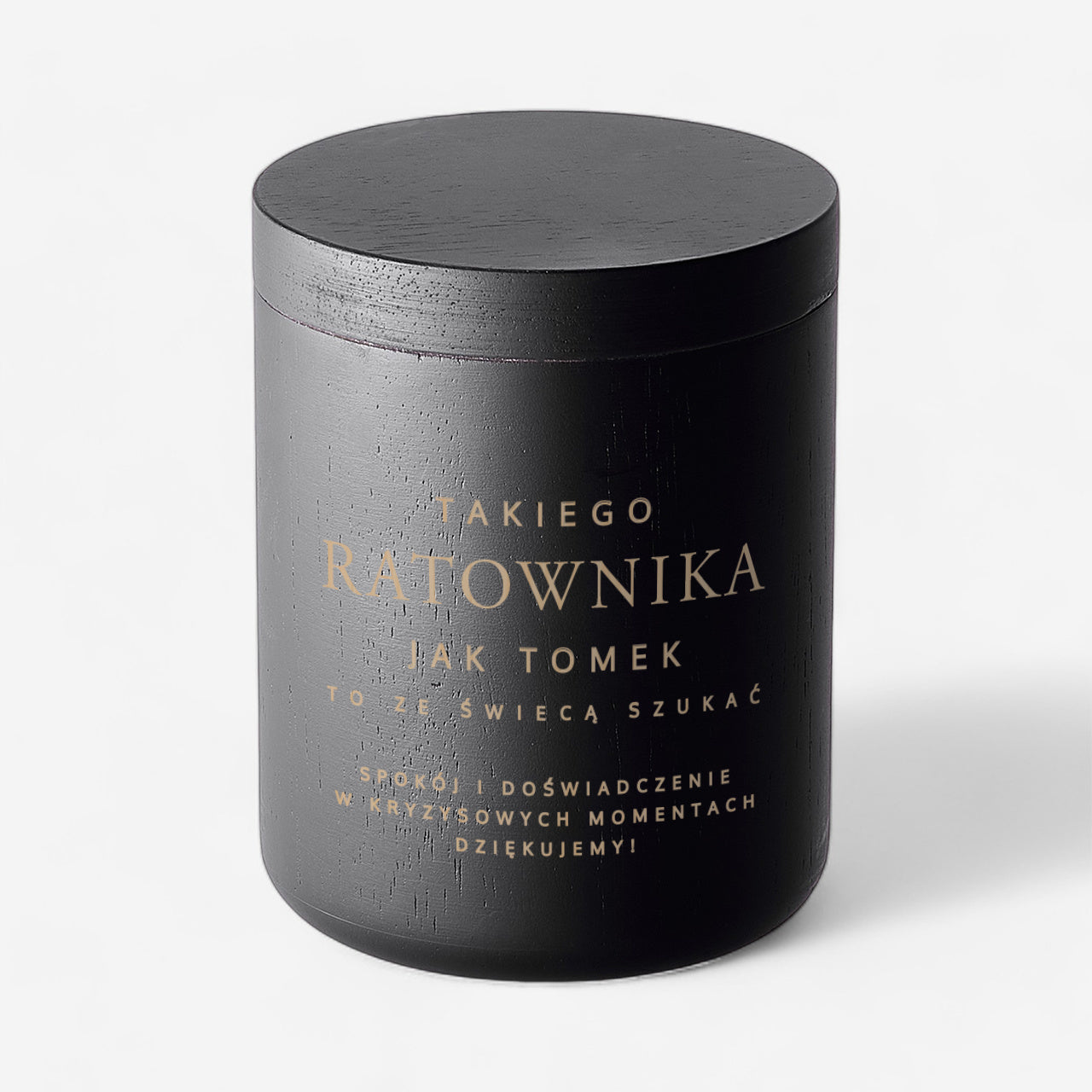 Grawerowana świeczka dla ratownika