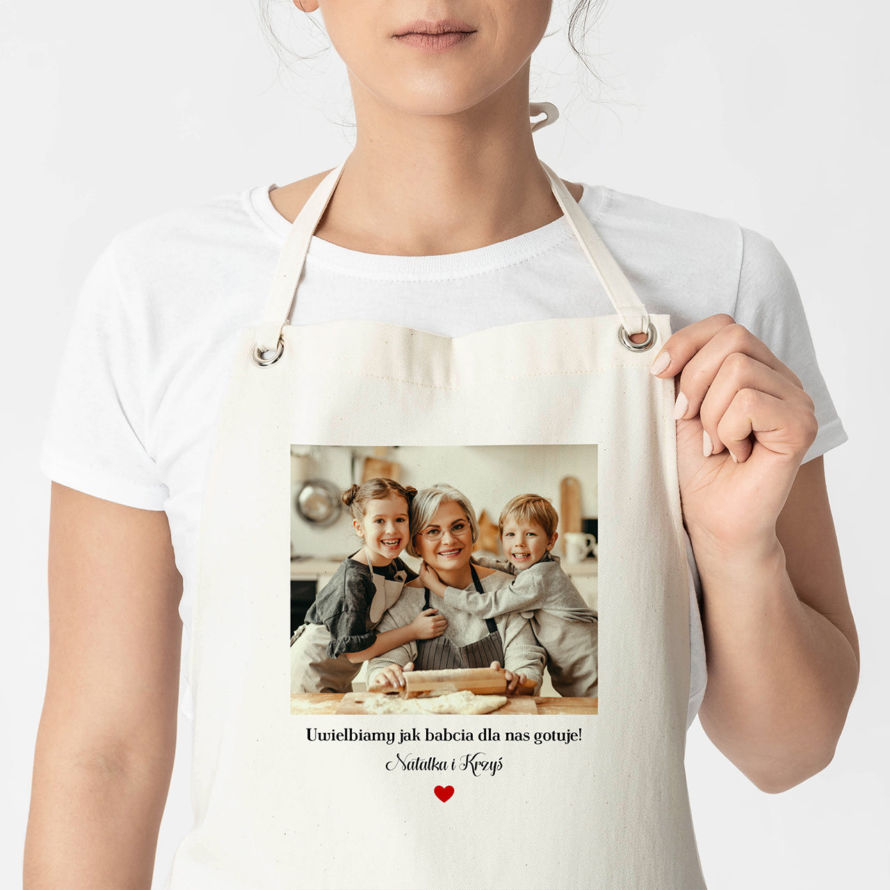 Fartuch personalizowany dla babci - ze zdjęciem fartuszek dla babci prezent dla babci prezent na Dzień Babci