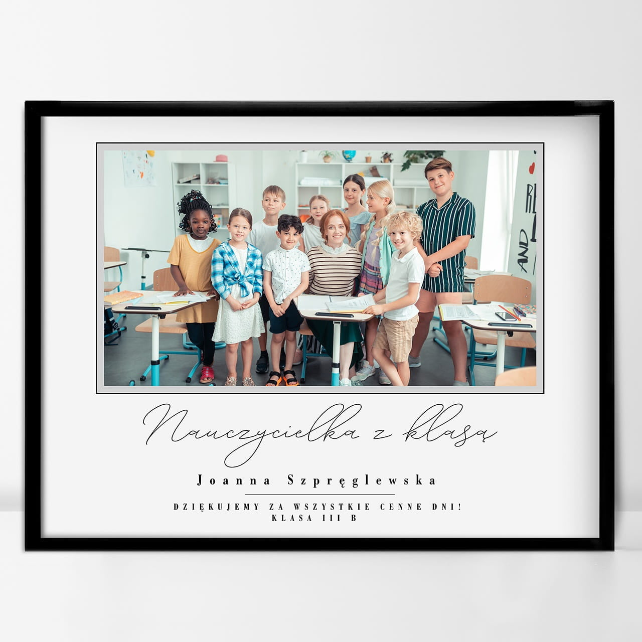 Personalizowany plakat dla nauczyciela prezent dla nauczyciela plakat ze zdjęciem