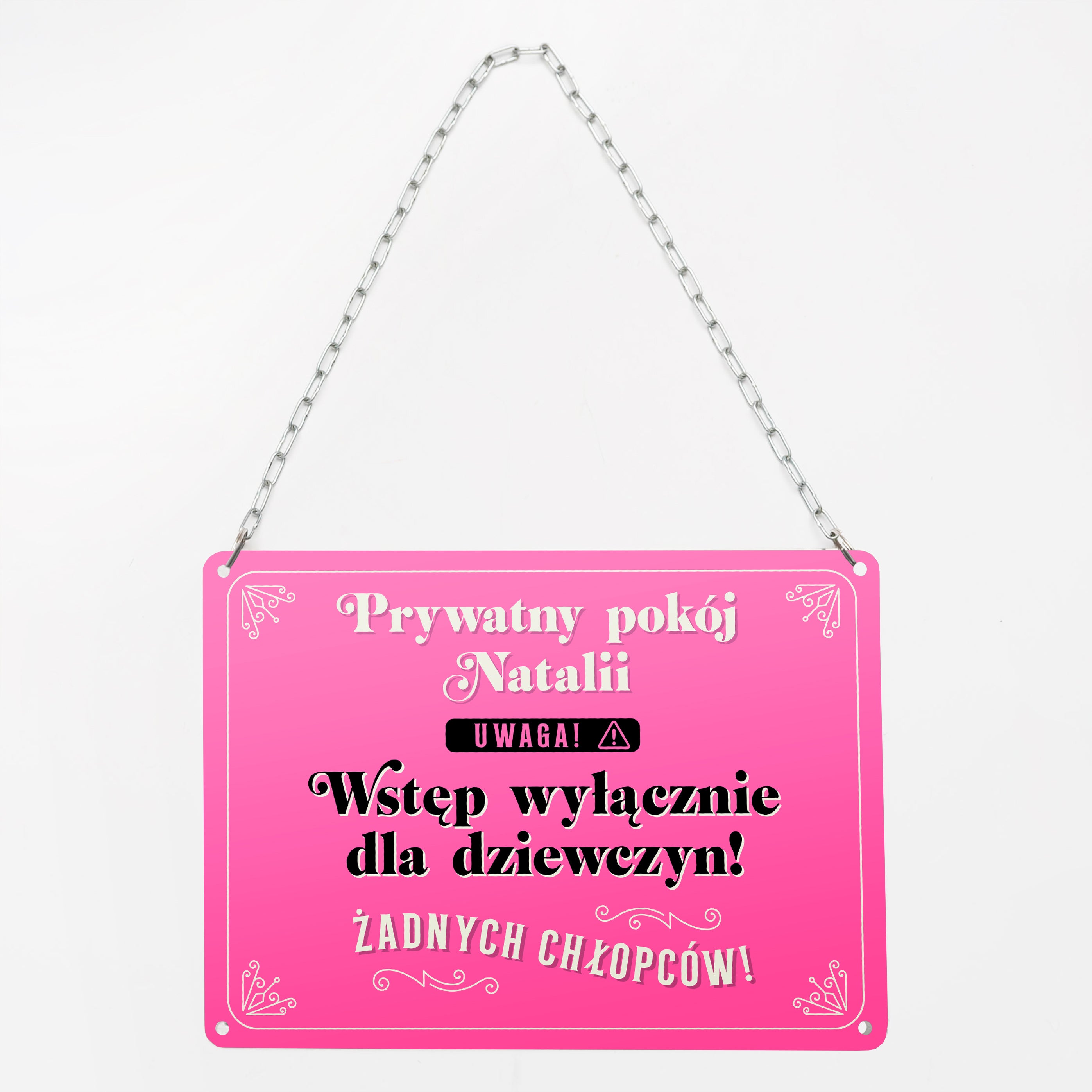 Tabliczka do pokoju nastolatki - wstęp dla dziewczyn