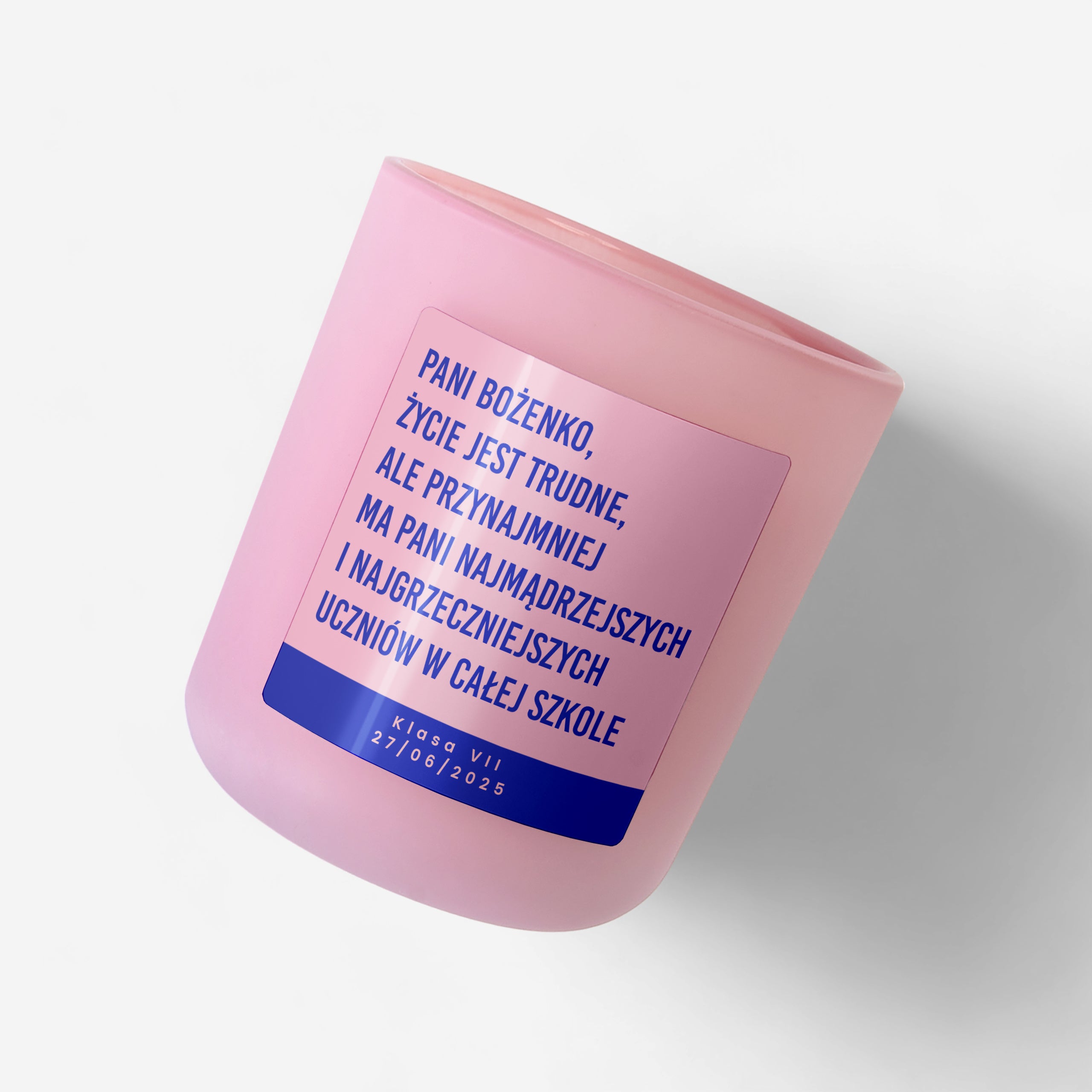 Personalizowana świeca - śmieszny prezent dla nauczyciela świeca zapachowa świeczka personalizowana