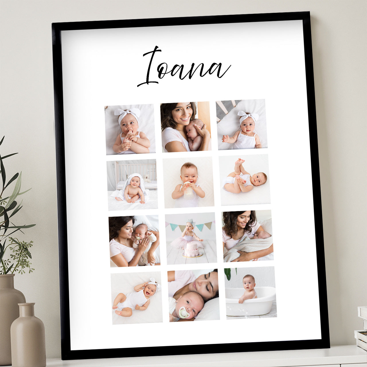 Plakat ze zdjęciami - Kolaż Zdjęć - prezent z okazji chrztu